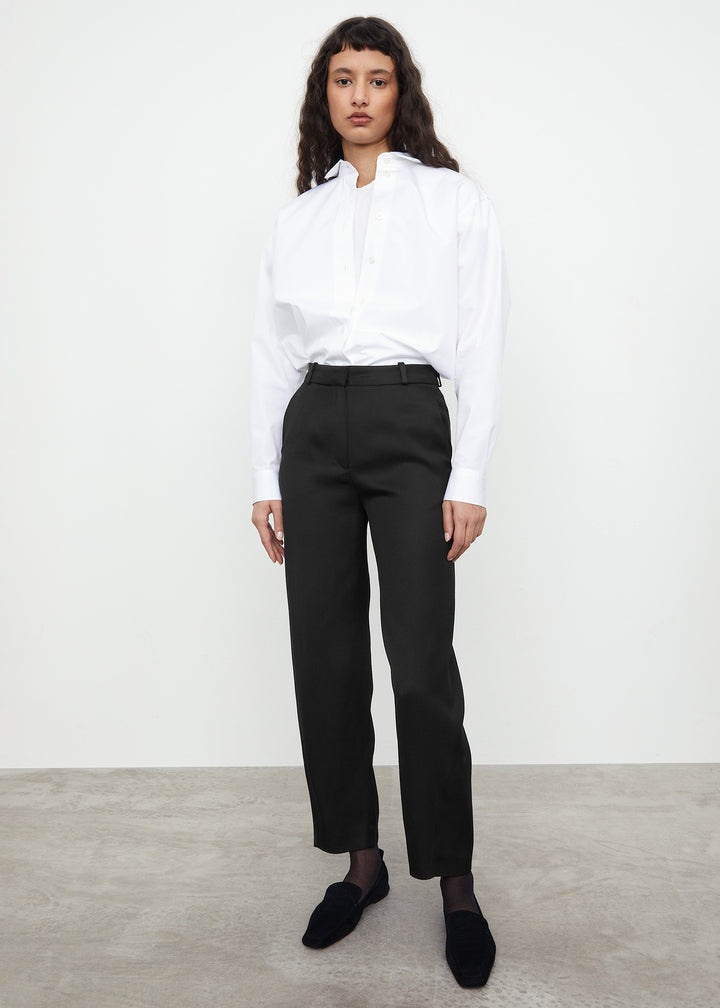 Twisted seam cotton wool trousers - 2