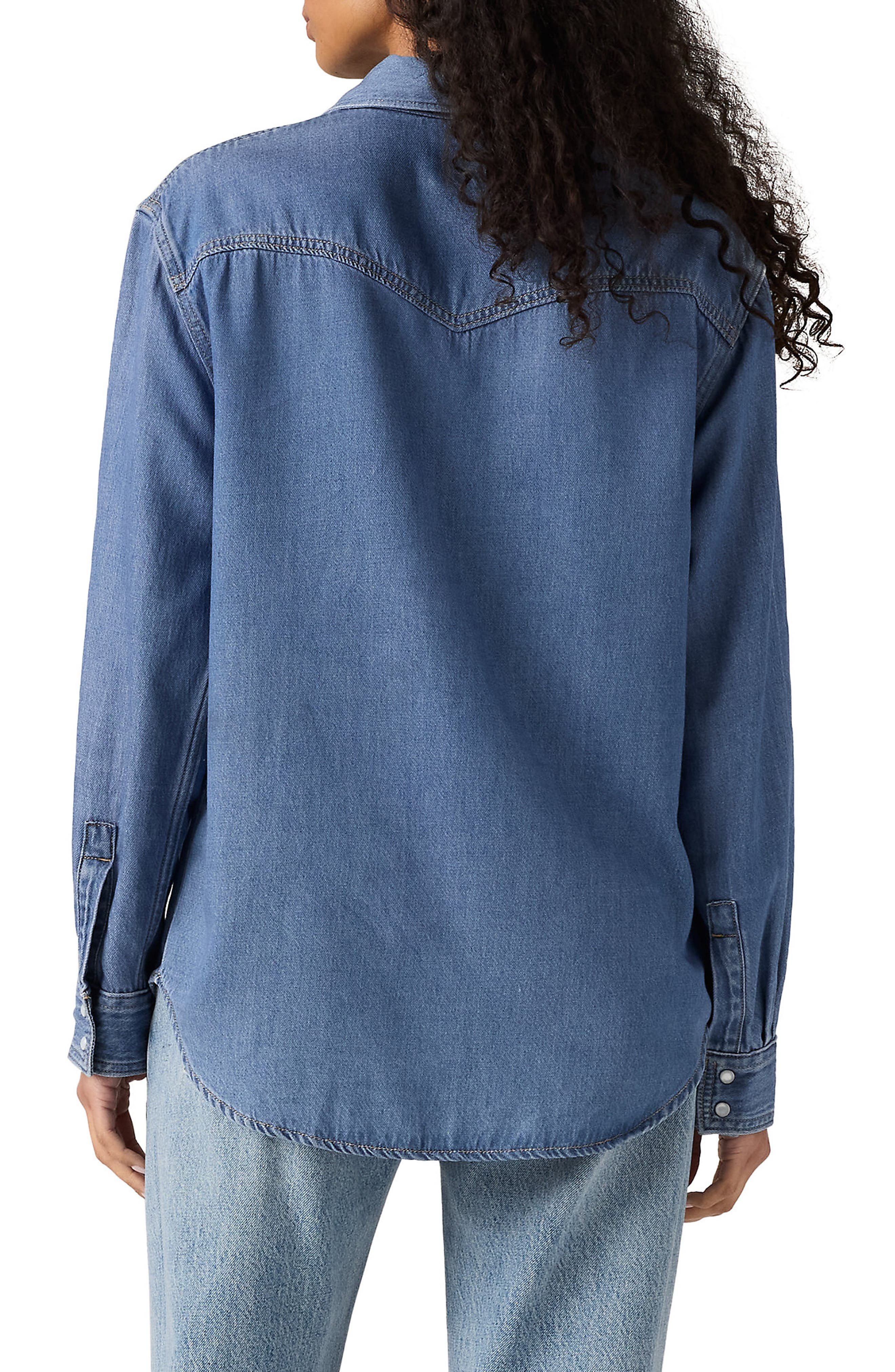 levi's Teodora Western Snap-Up Denim Shirt in Going Steady 7 at Nordstrom - 2