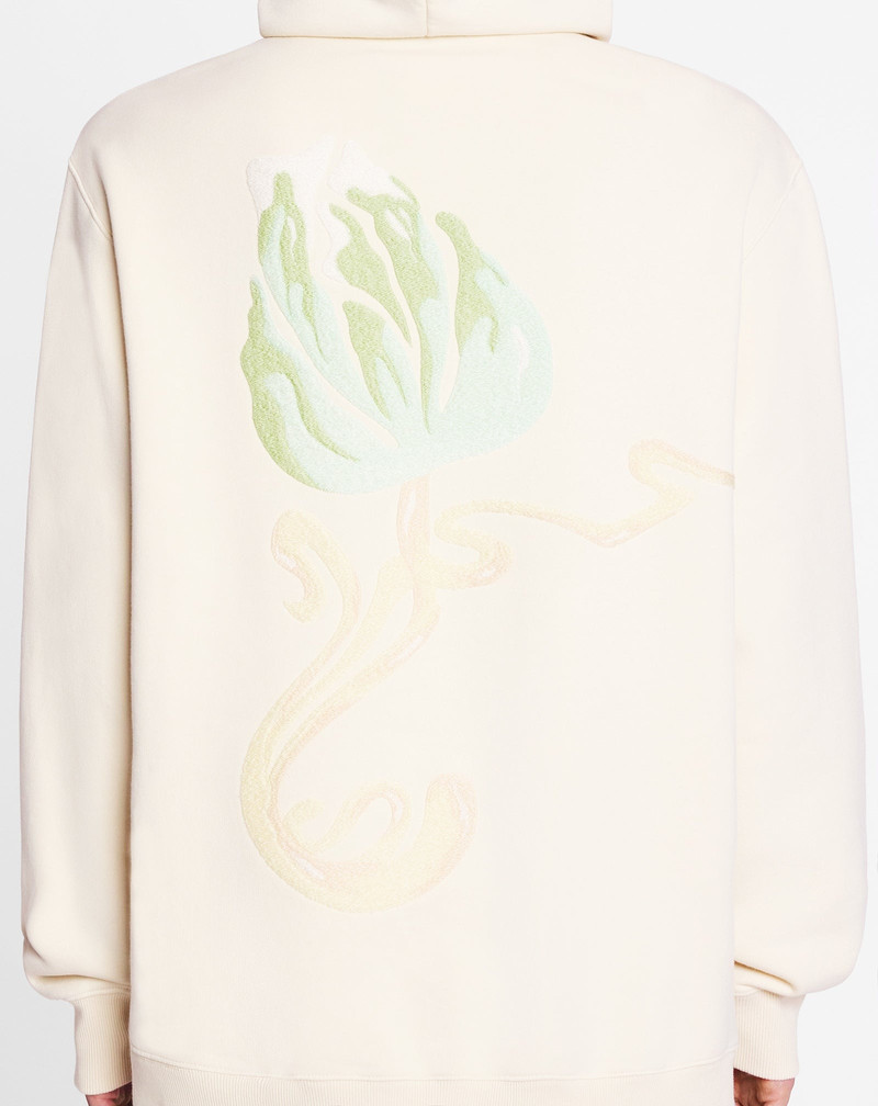 Lanvin LOOSE-FIT HOODIE WITH FLORAL EMBROIDERY outlook