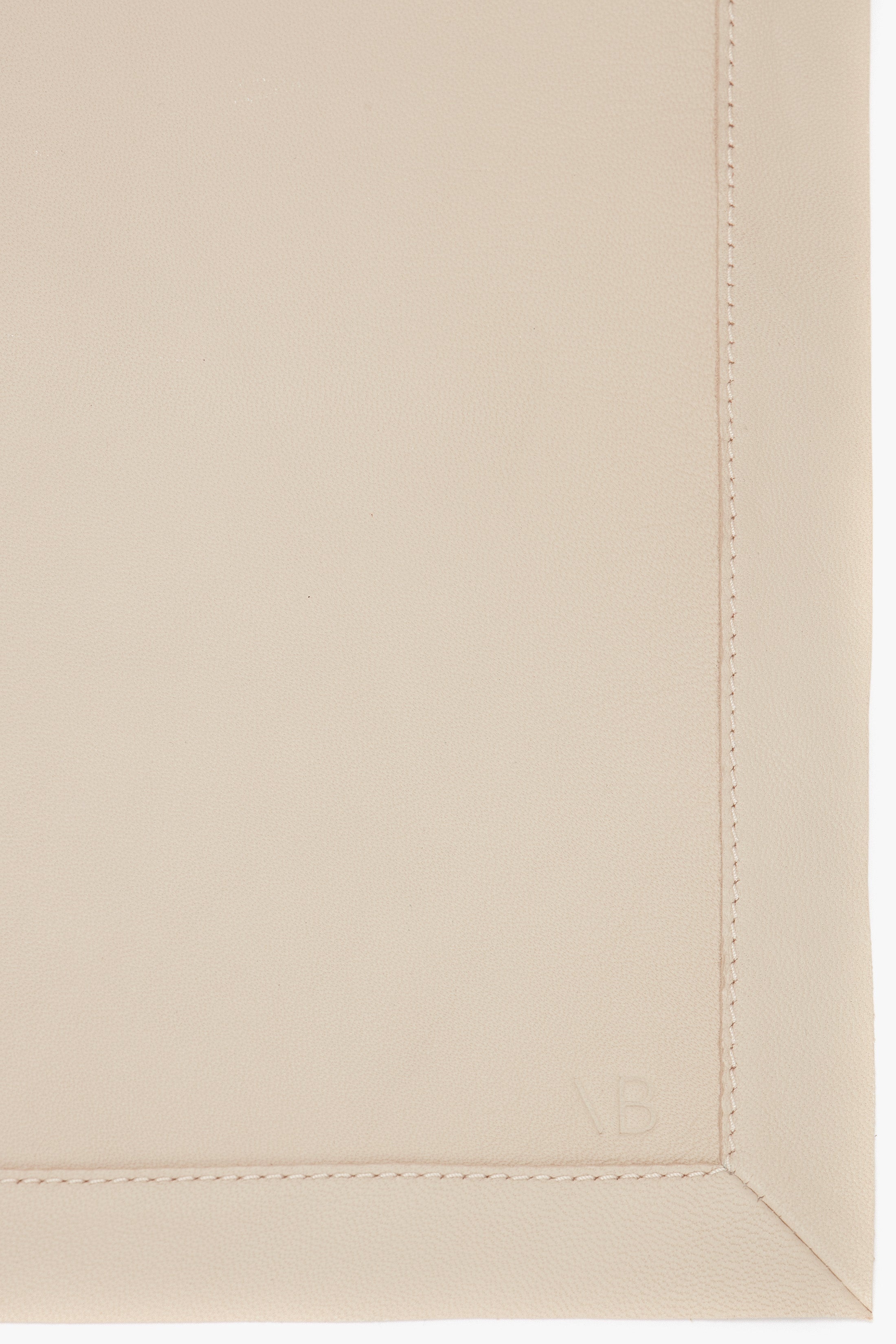 Leather Scarf In Taupe - 2