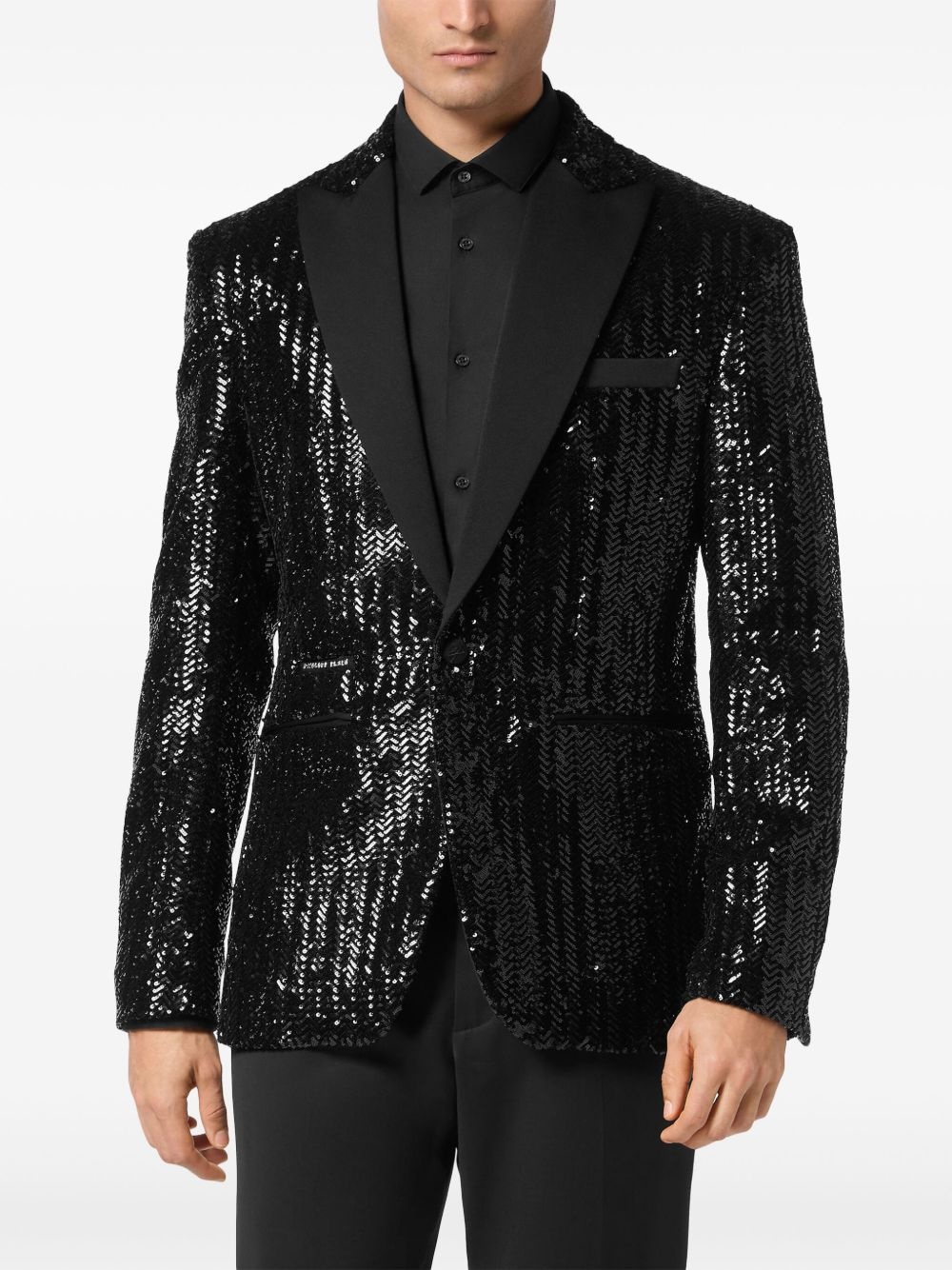 embroidered lurex blazer - 3