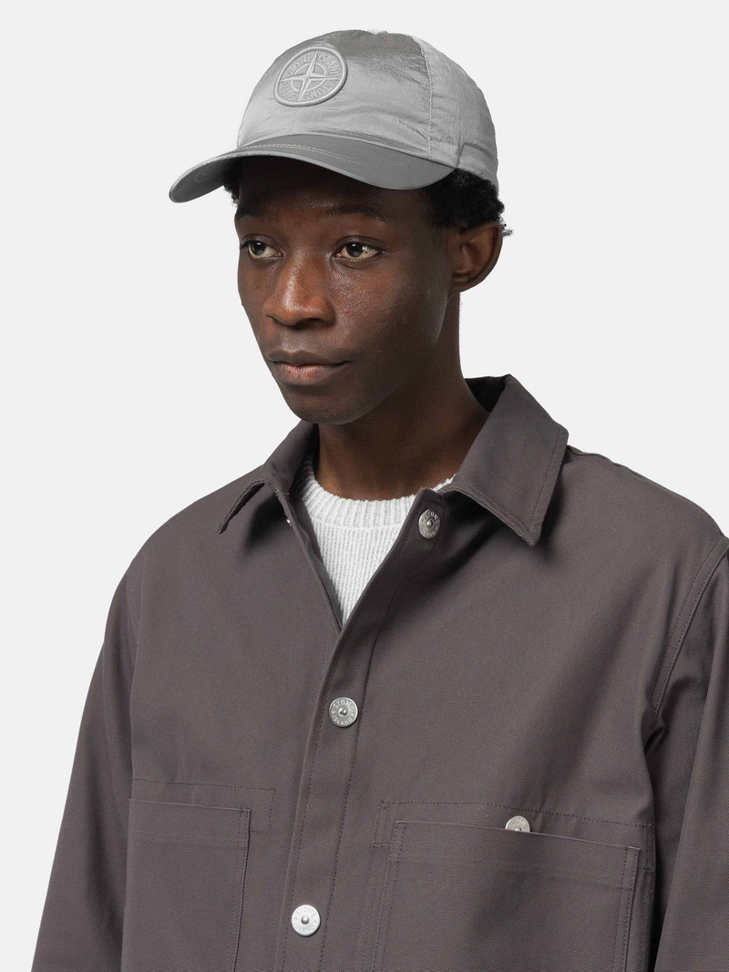 Stone Island Nylon Metal Baseball Cap Pearl Grey outlook
