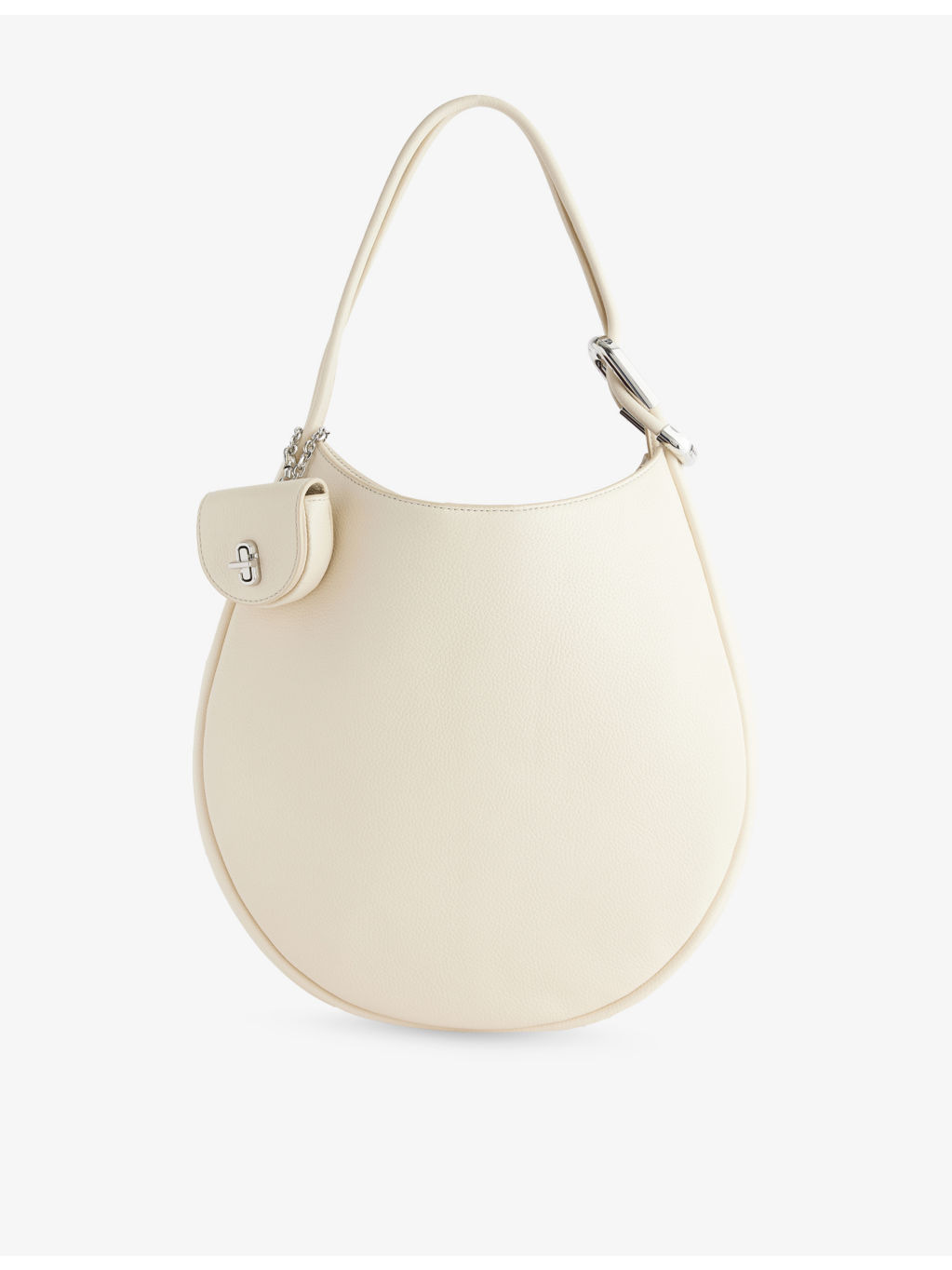 Large Crescent Leather Tote Bag - 1