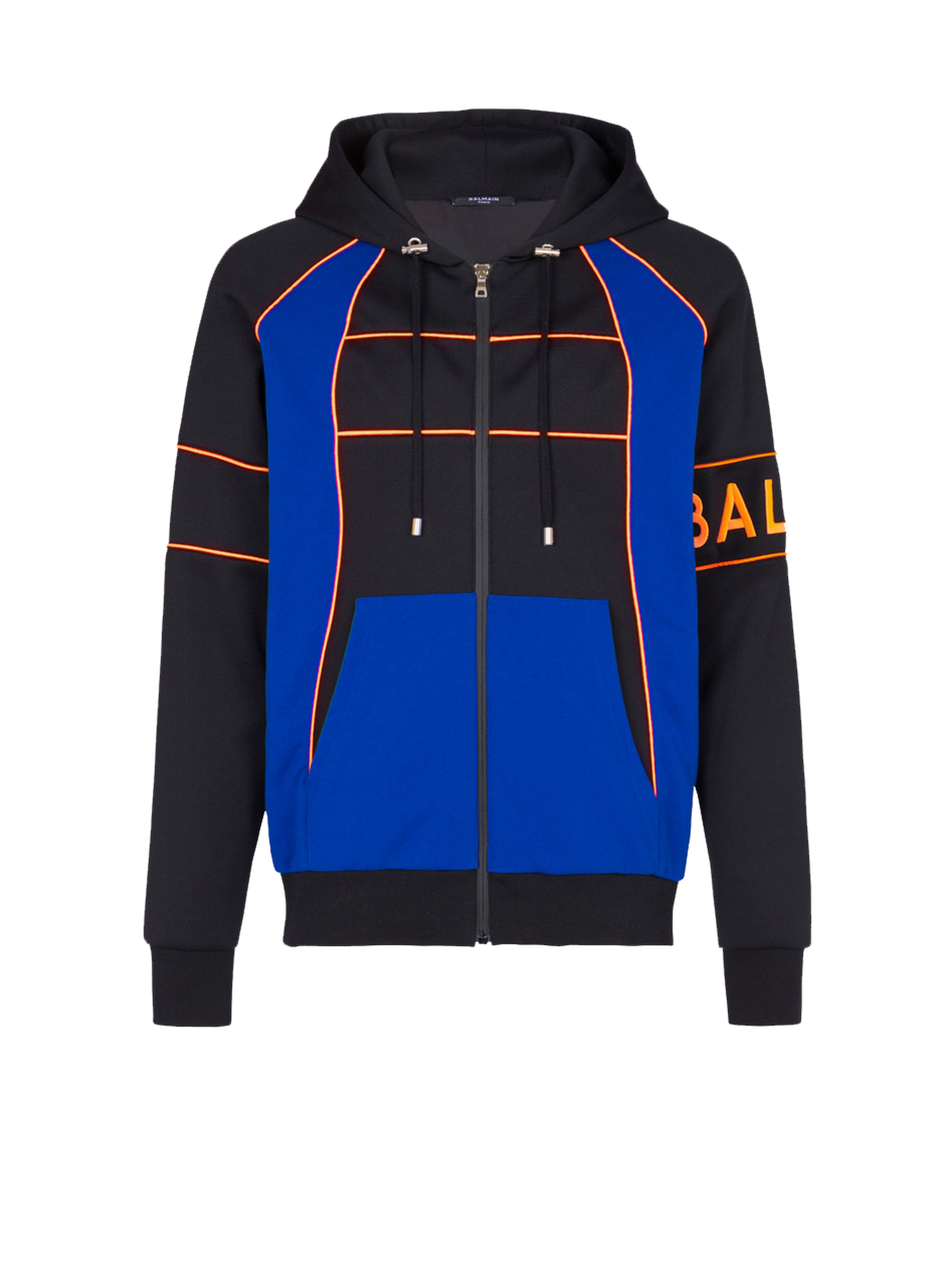 Hoodie with Balmain logo inserts - 1