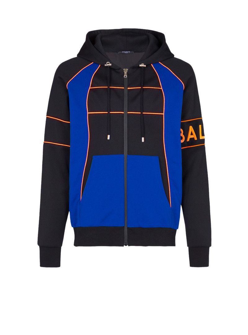 Hoodie with Balmain logo inserts 1