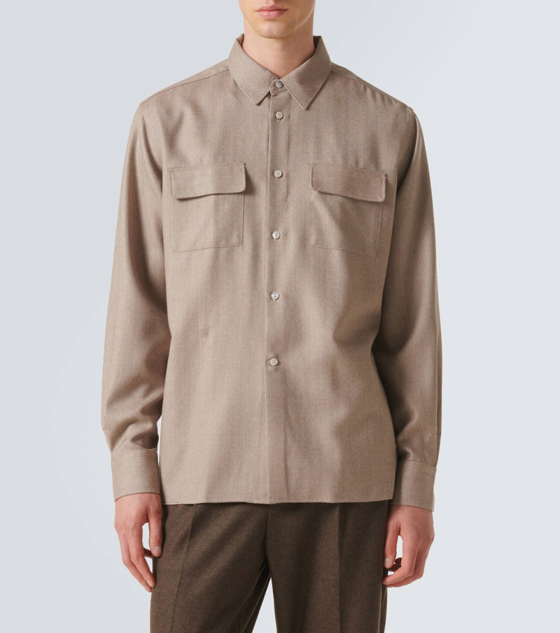 Herringbone wool shirt 3