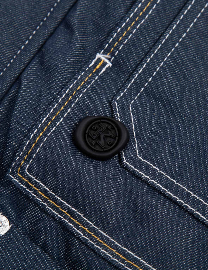 Contrast Stitching Padded Denim Worker Jacket 11