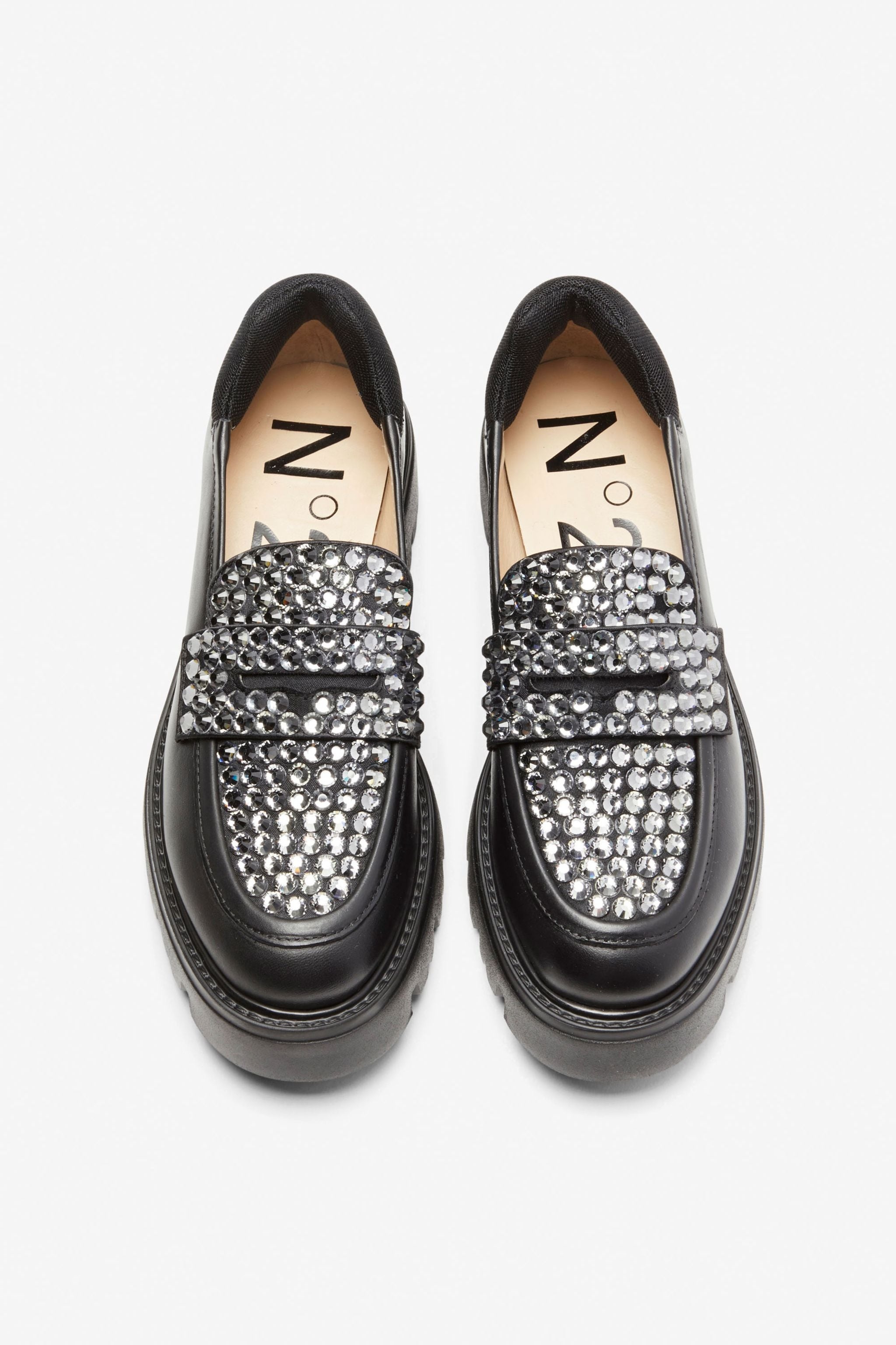 CRYSTAL LEATHER LOAFERS - 2