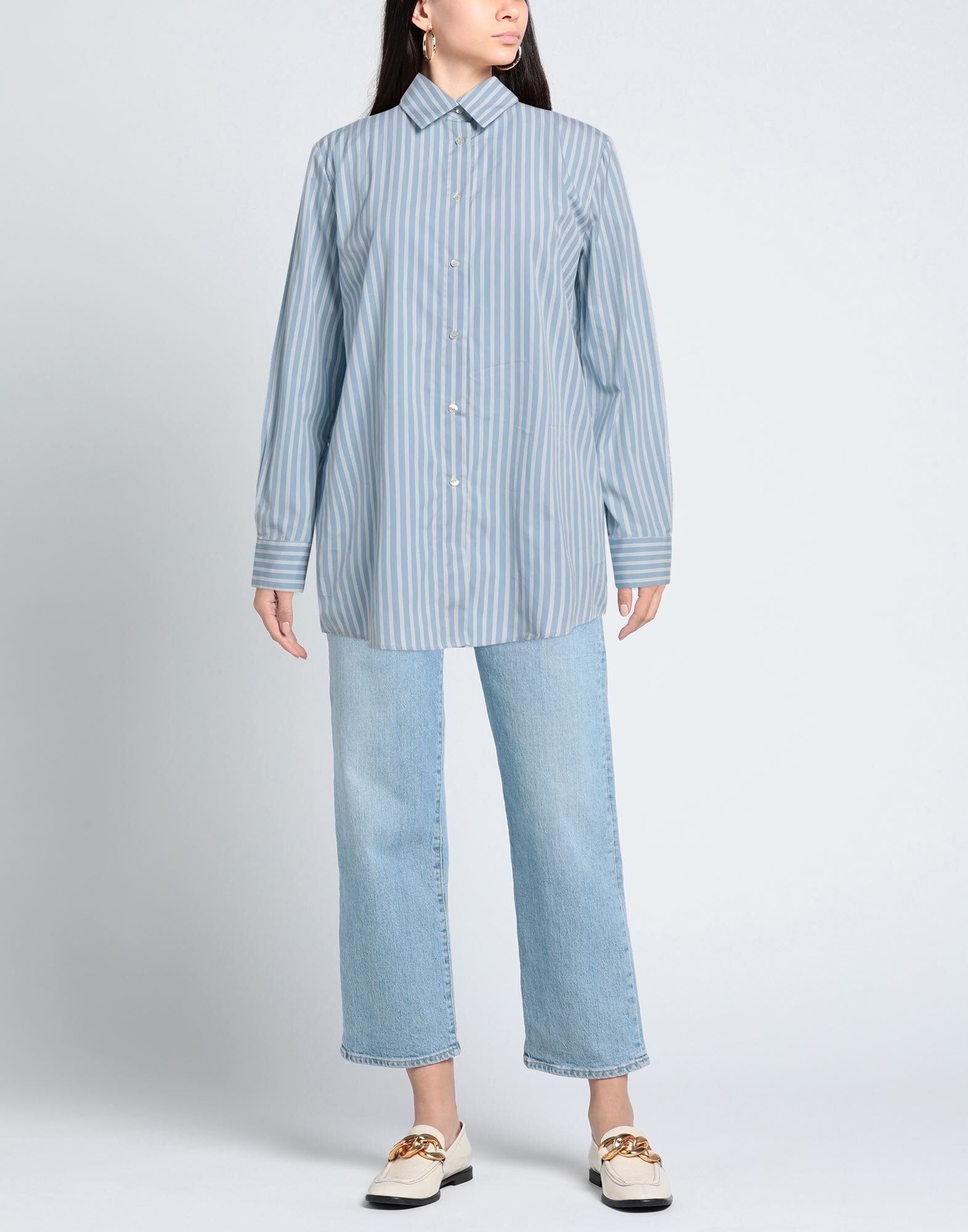 Light blue Women's Striped Shirt - 2