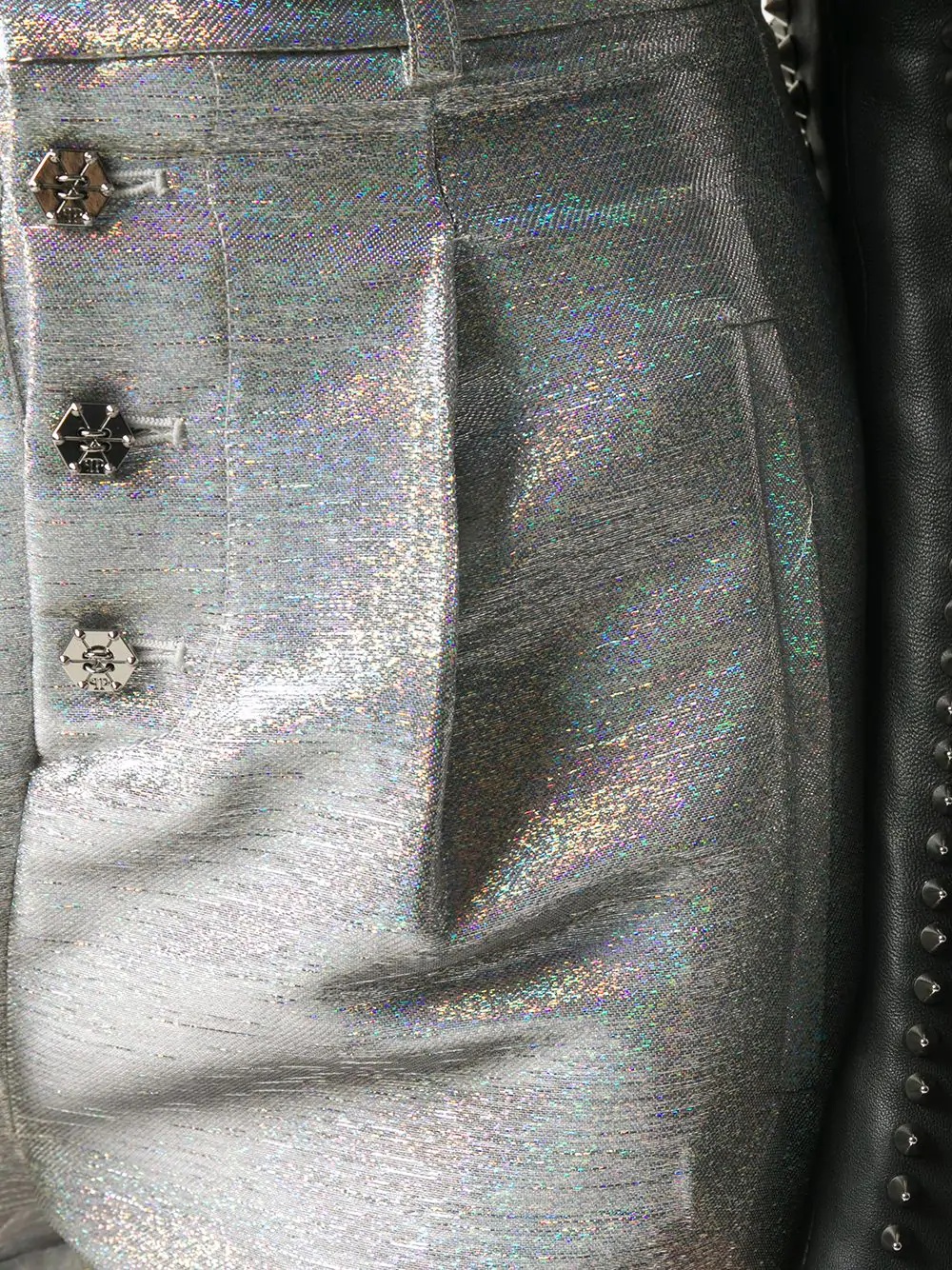 iridescent tailored shorts - 5