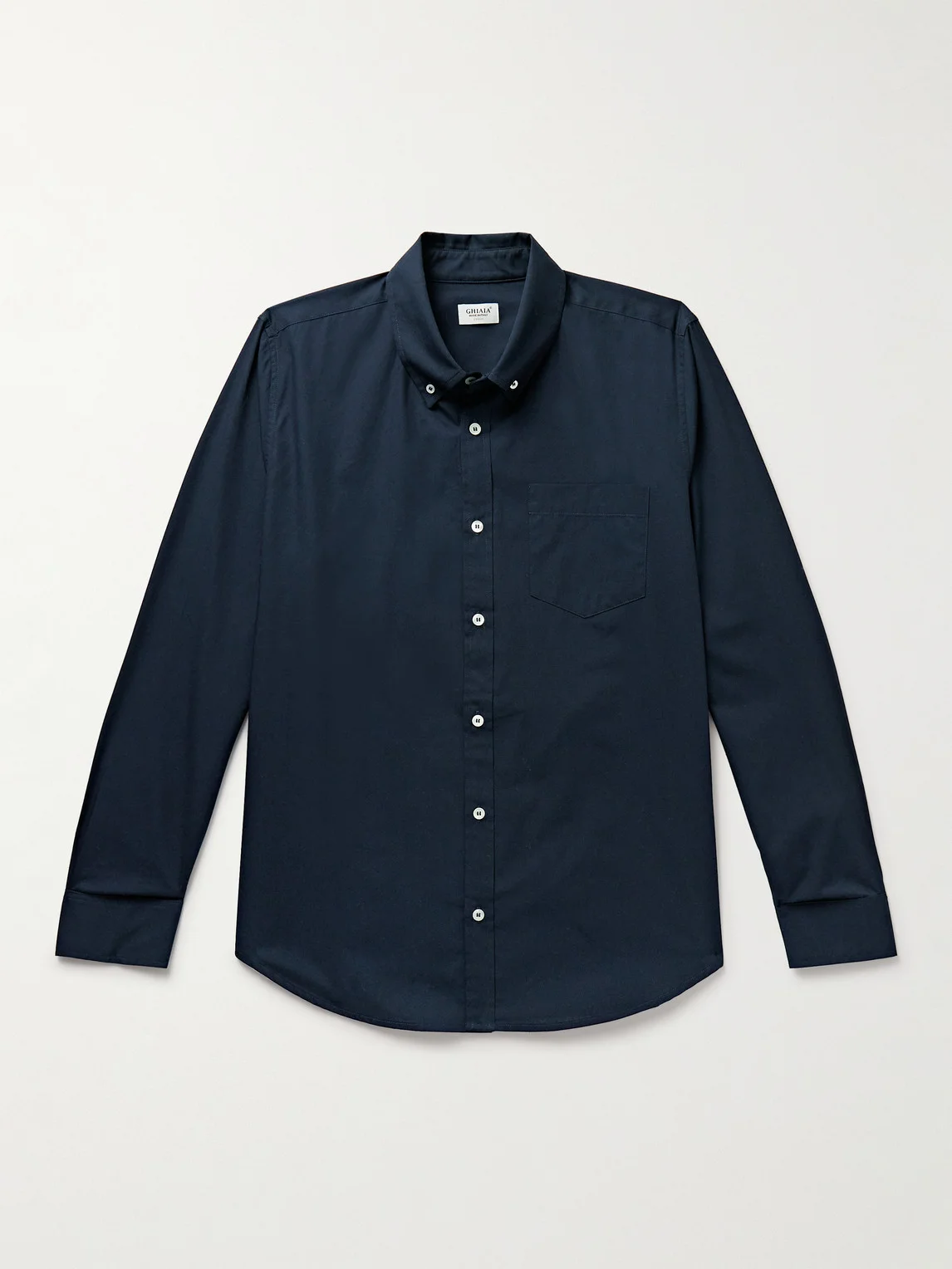 Button-Down Collar Cotton-Poplin Shirt - 1