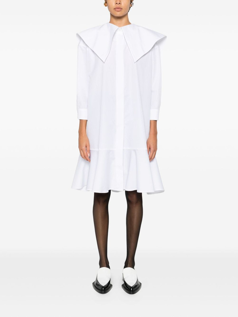 ruffled shirt midi dress 3