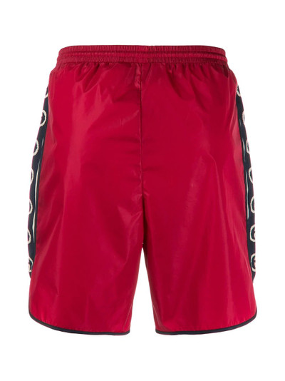 GUCCI logo stripe swim shorts outlook