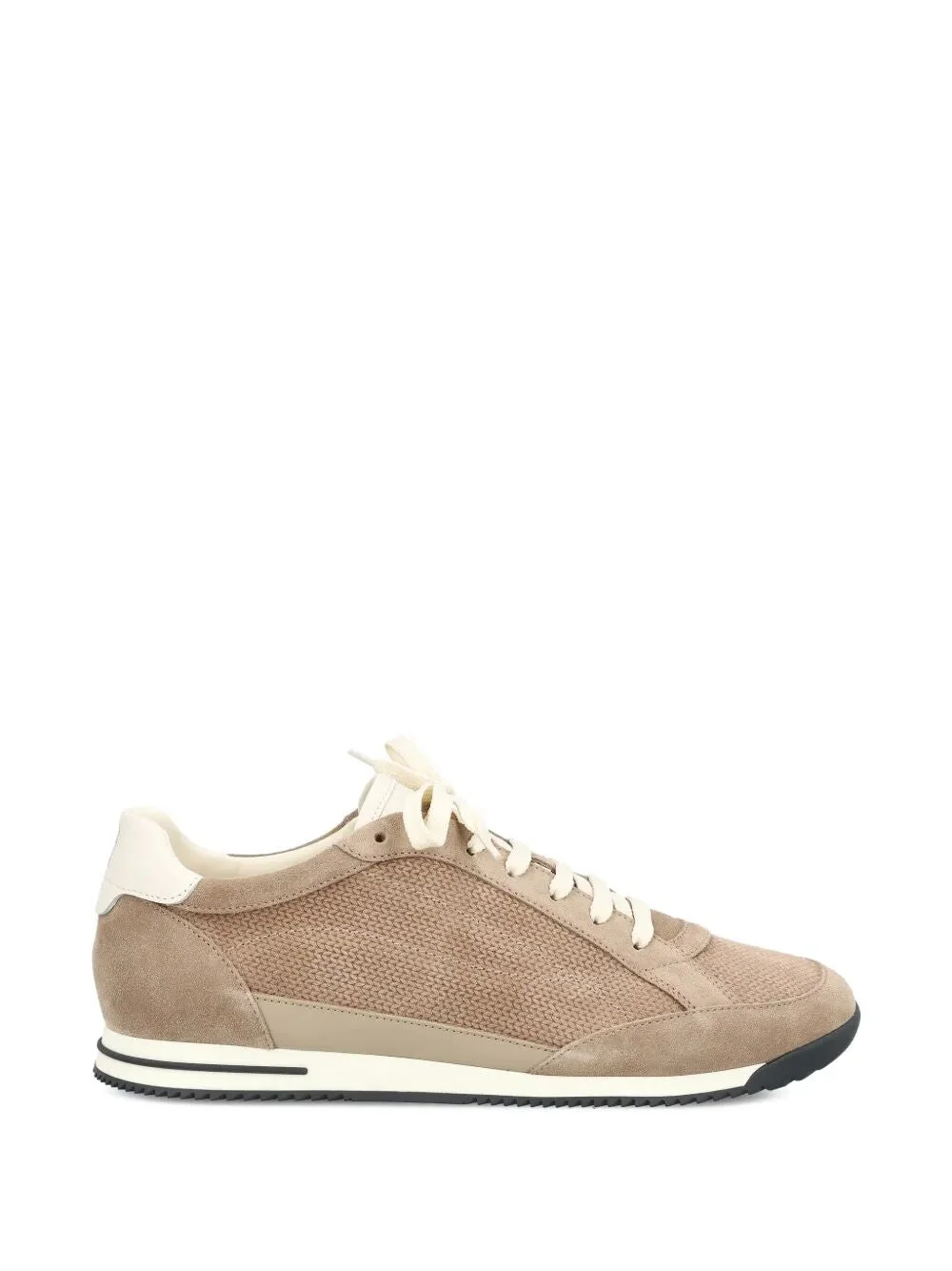 Brunello Cucinelli Men Suede Sneakers With Leather Inserts - 1