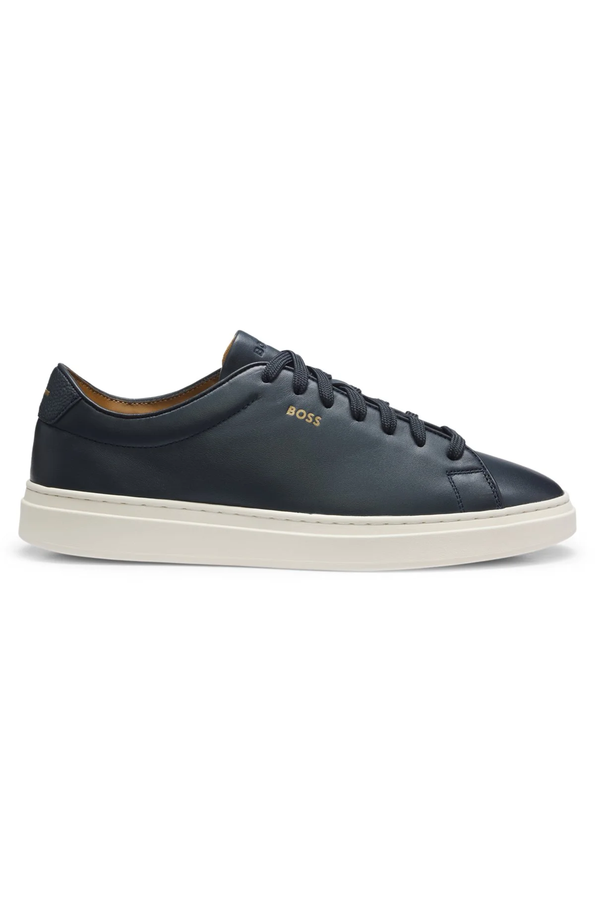 CUPSOLE SNEAKERS IN SMOOTH LEATHER WITH GOLD-TONE LOGO - 1
