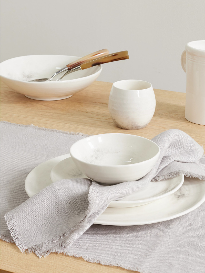 Brunello Cucinelli Frayed Linen Placemat And Napkin Set outlook