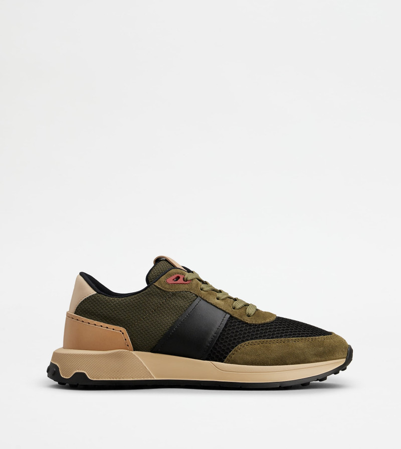 SNEAKERS IN LEATHER - GREEN 1