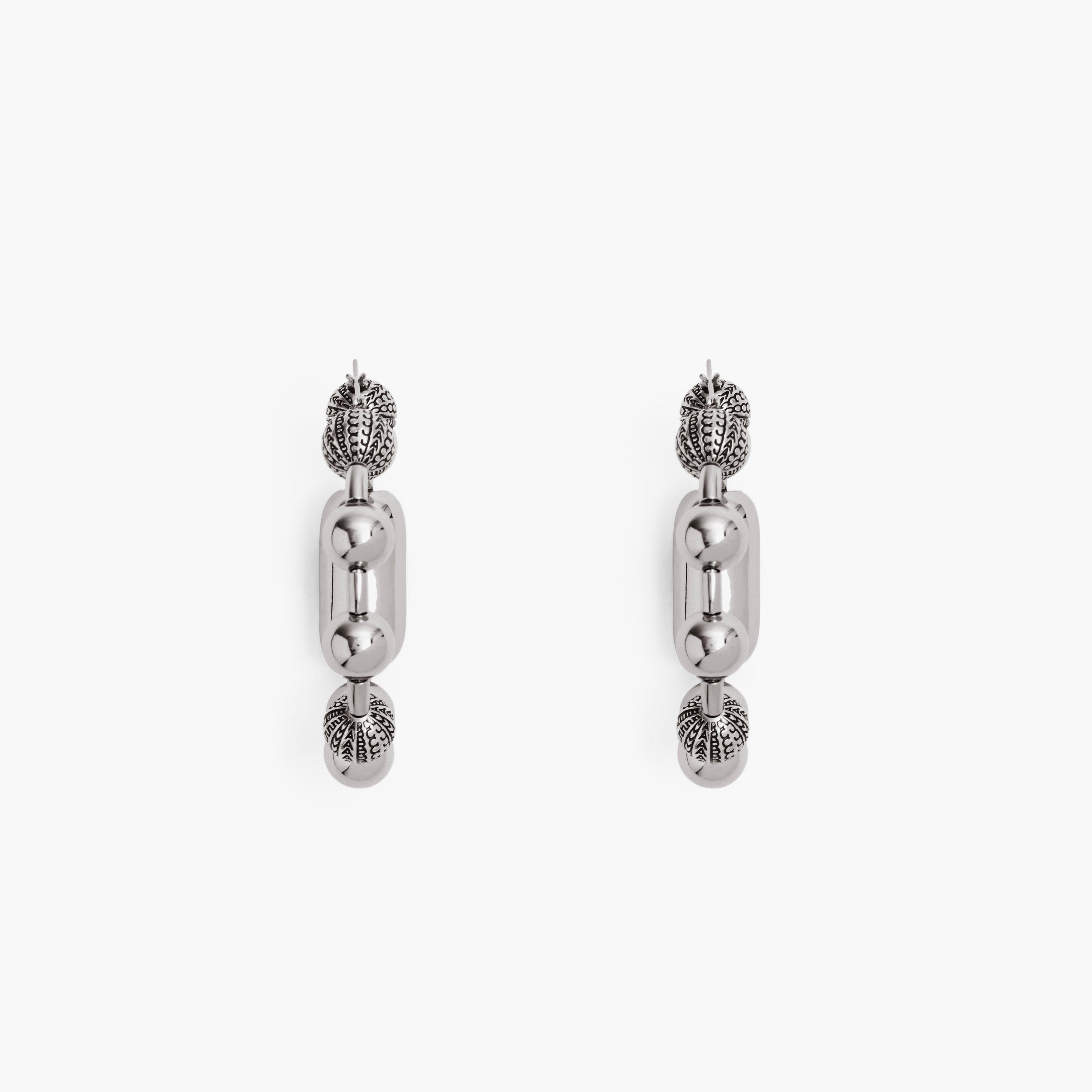 THE MONOGRAM BALL CHAIN HOOP - 4