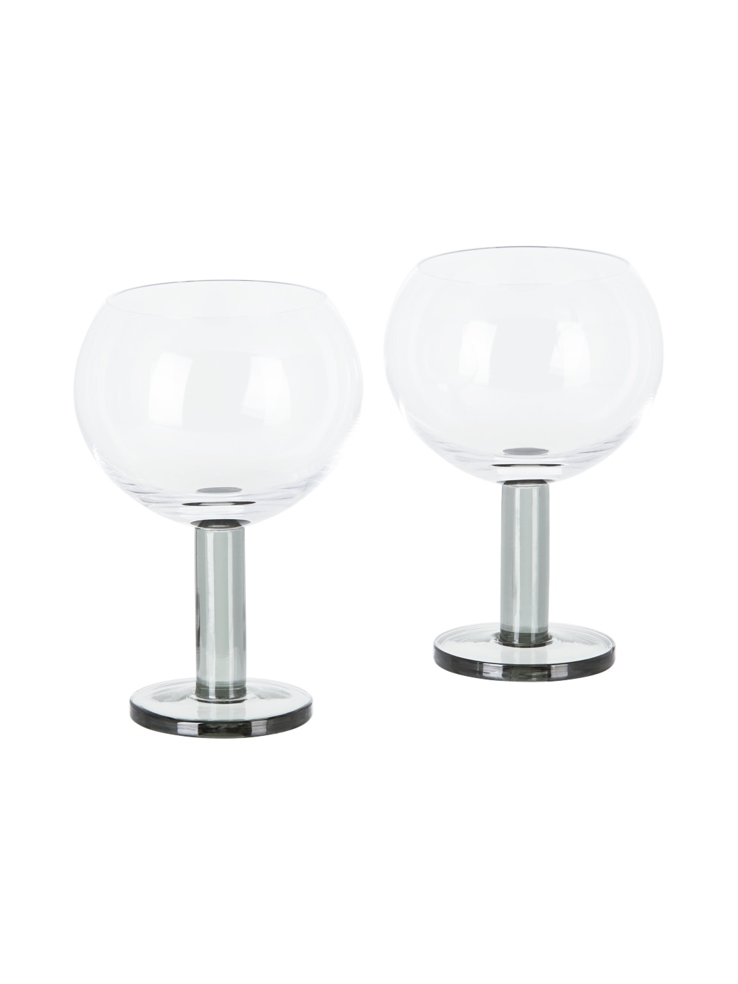 Black Puck Balloon Glasses Set - 2