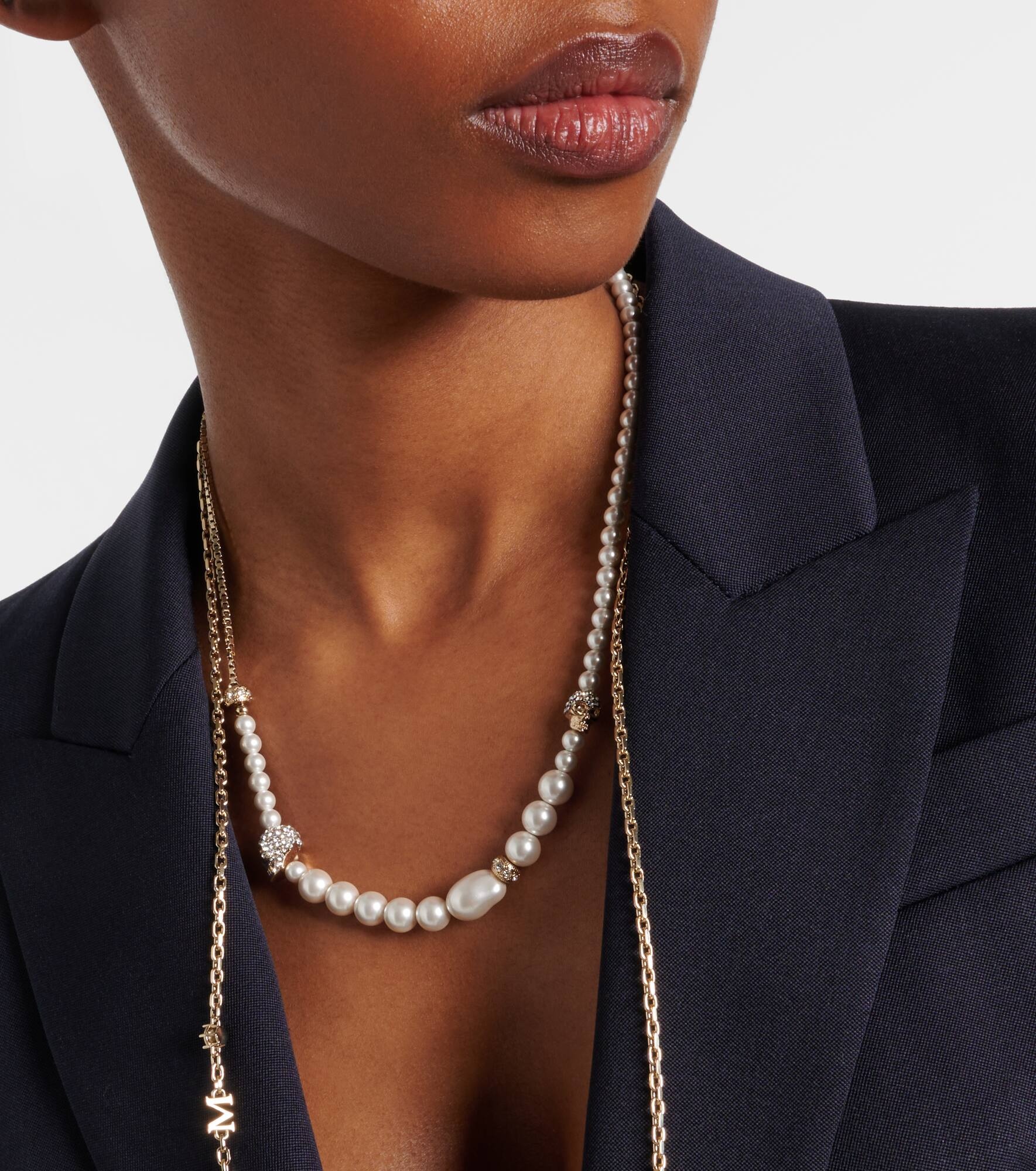 Faux pearl necklace - 3