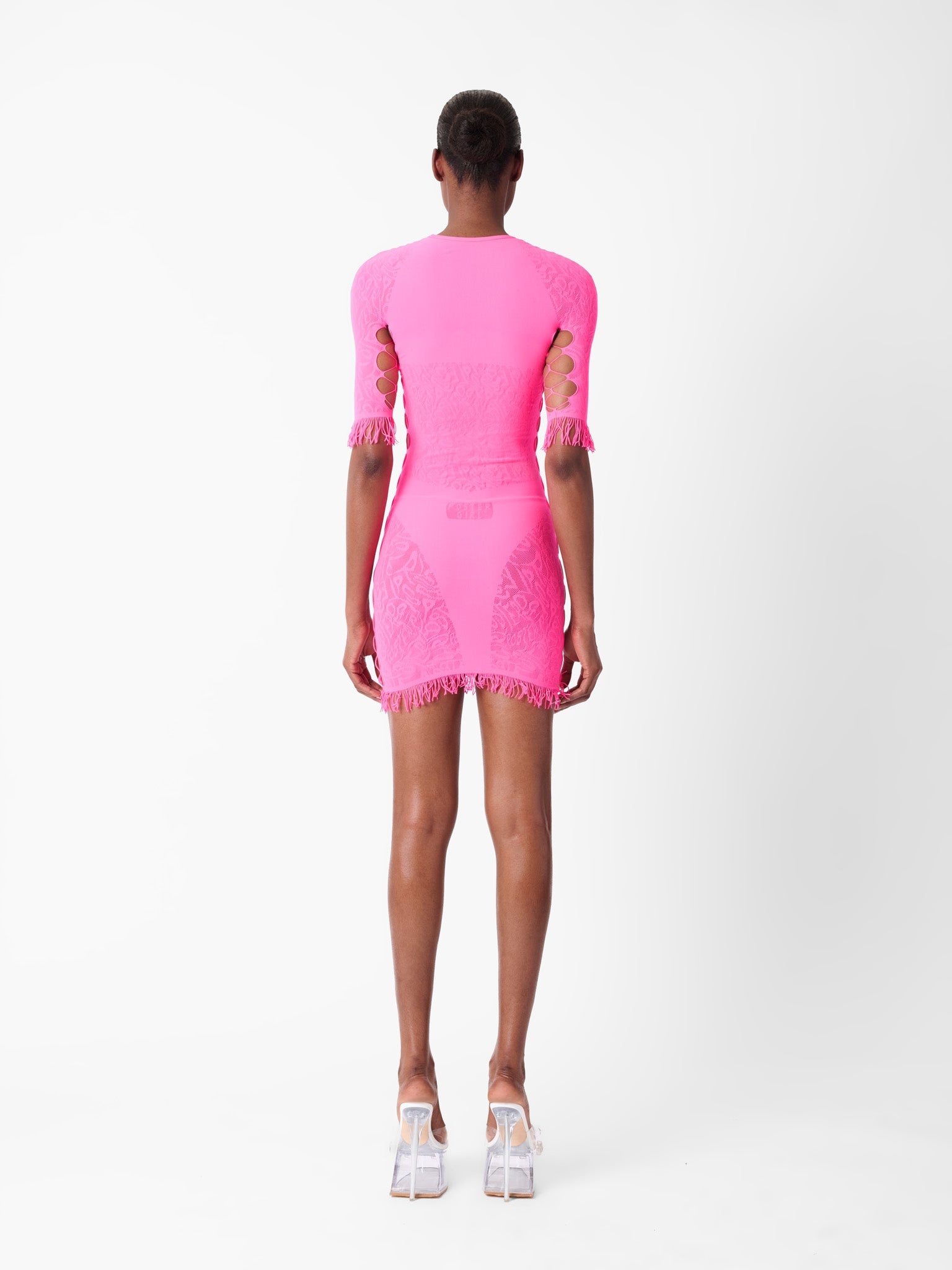 MIRANDA DRESS IN SHOCKING PINK - 4