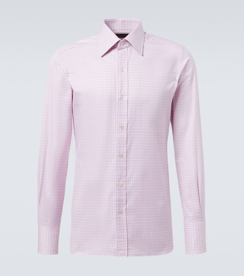 Checked cotton poplin shirt 1