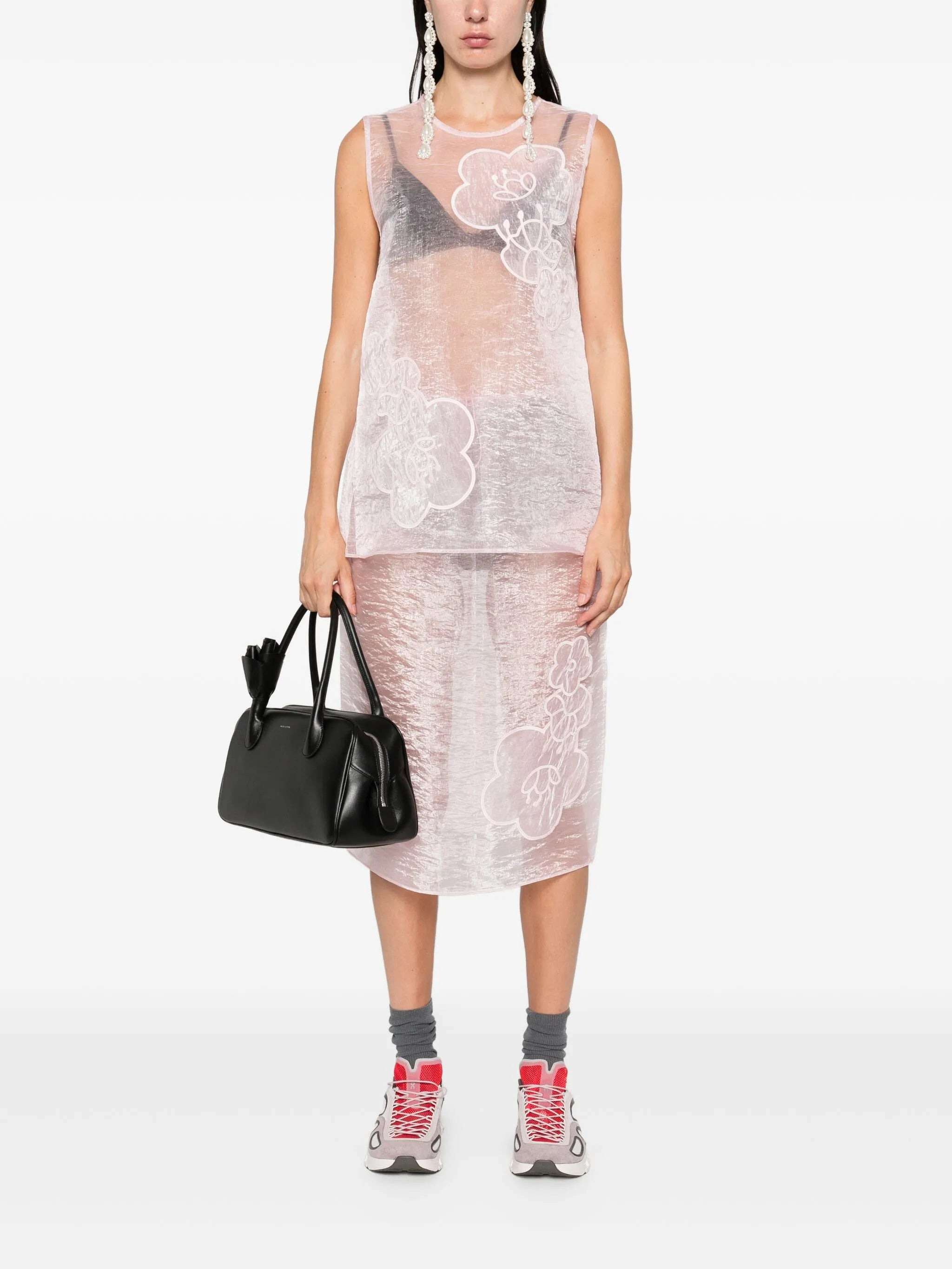 Cecilie Bahnsen Floral-embroidered Skirt - 2