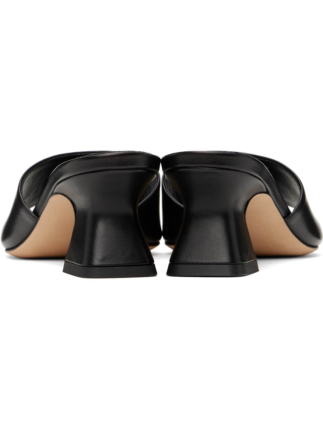 Black Ale Leather Mules - 2