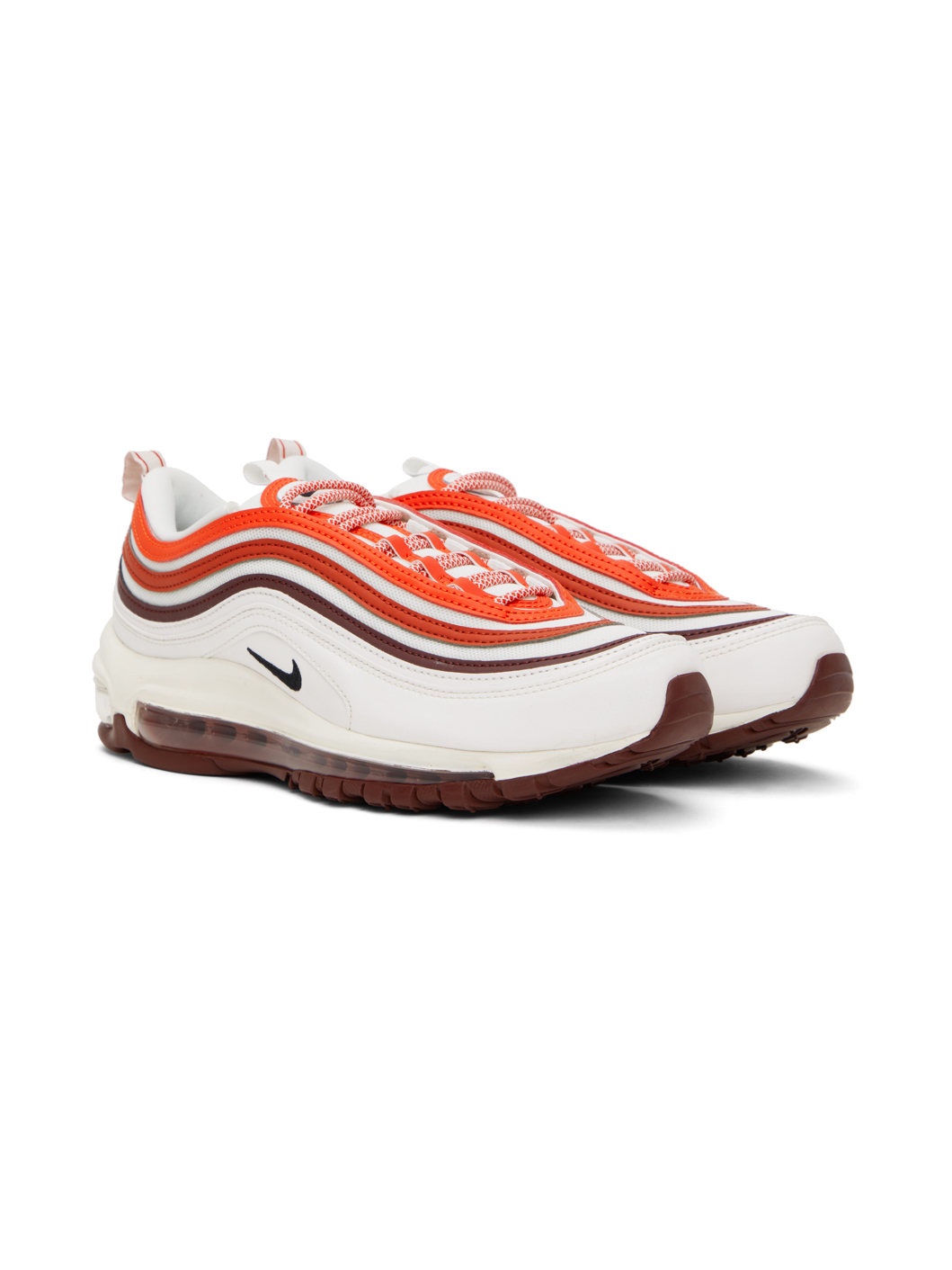 White & Red Air Max 97 Sneakers - 4