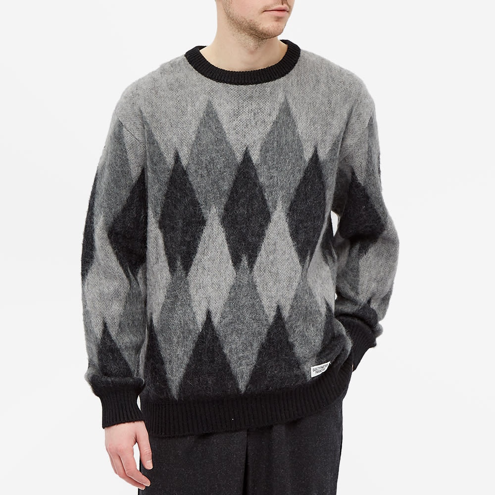 Wacko Maria Diamond Mohair Crew Knit - 3