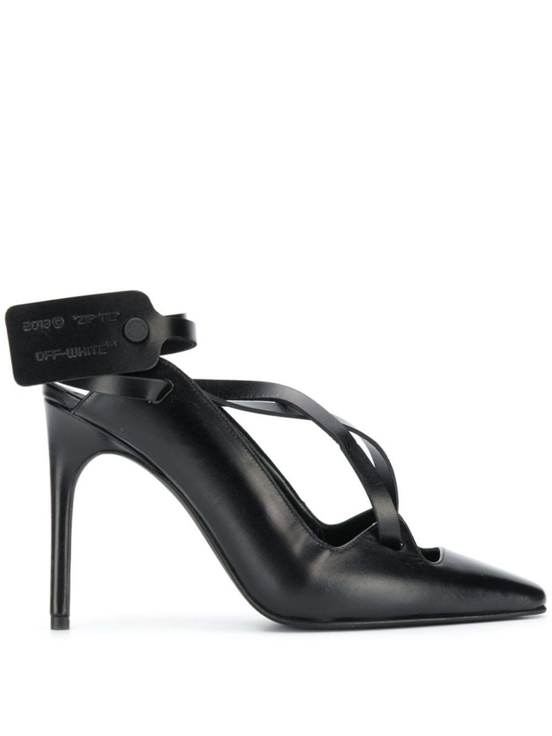 warped leather pumps 1