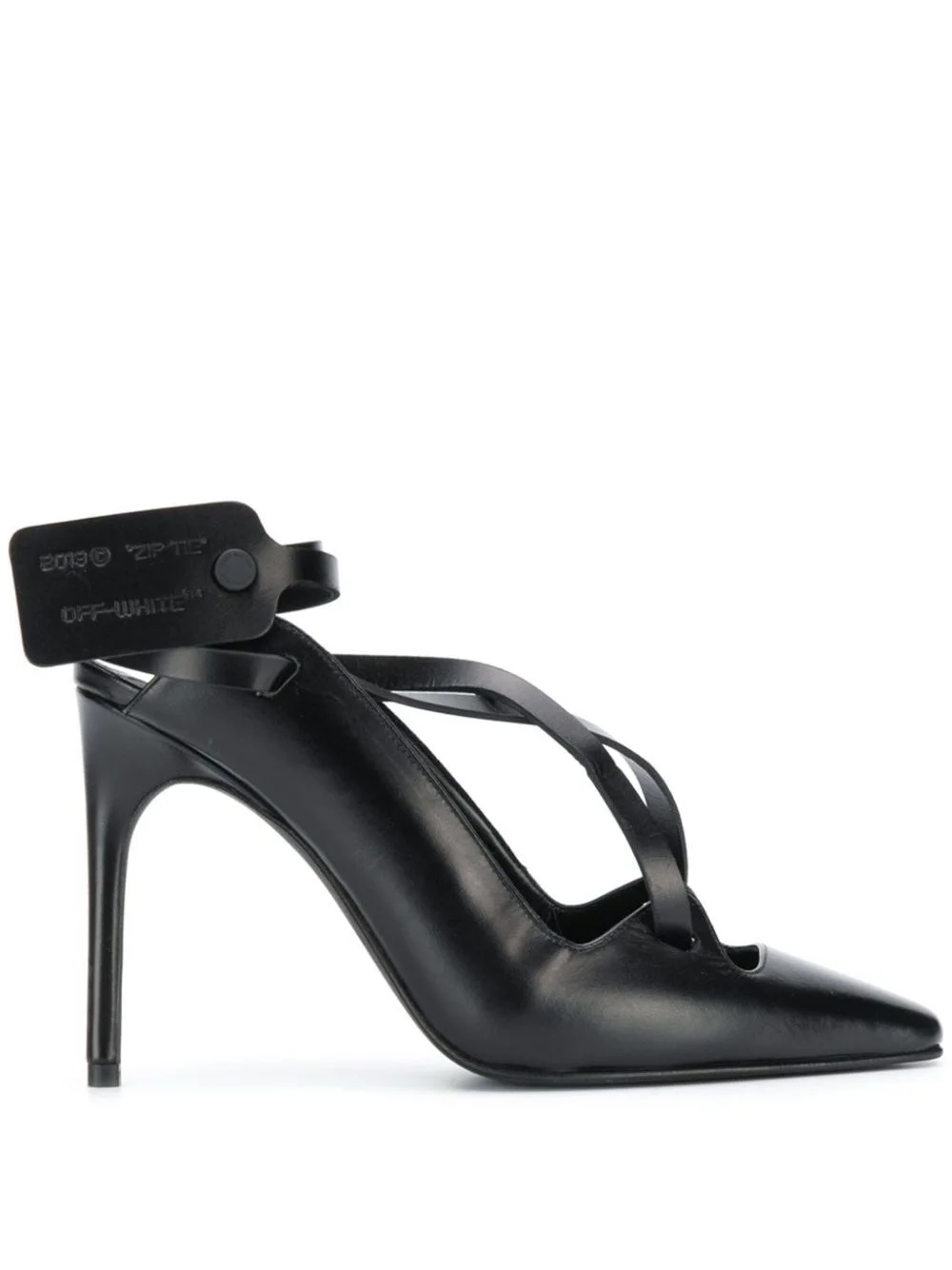 warped leather pumps - 1