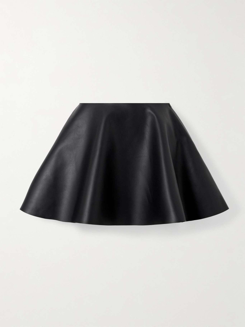 Leather mini skirt Black 1