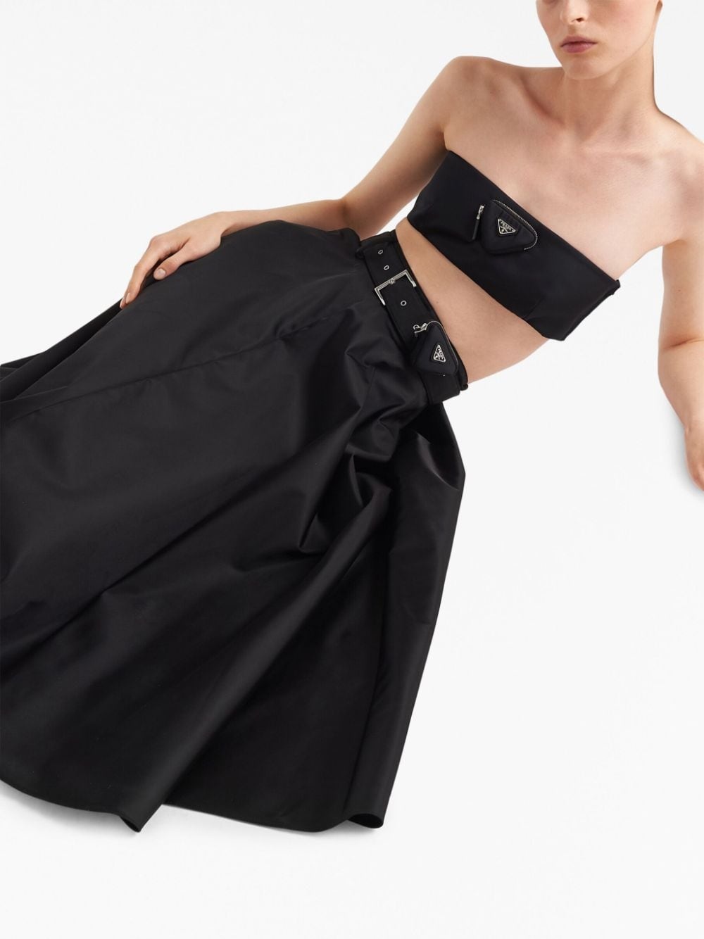 belted pleated midi skirt - 5