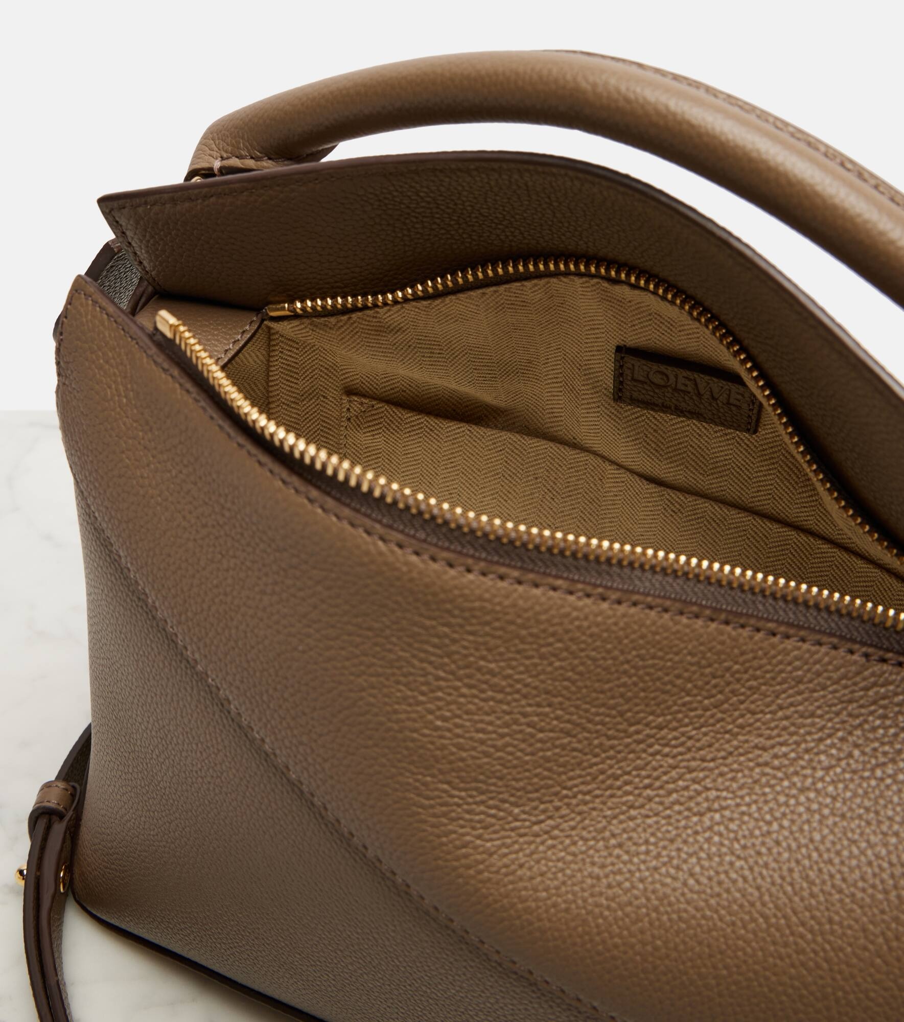Puzzle Small leather tote bag - 3