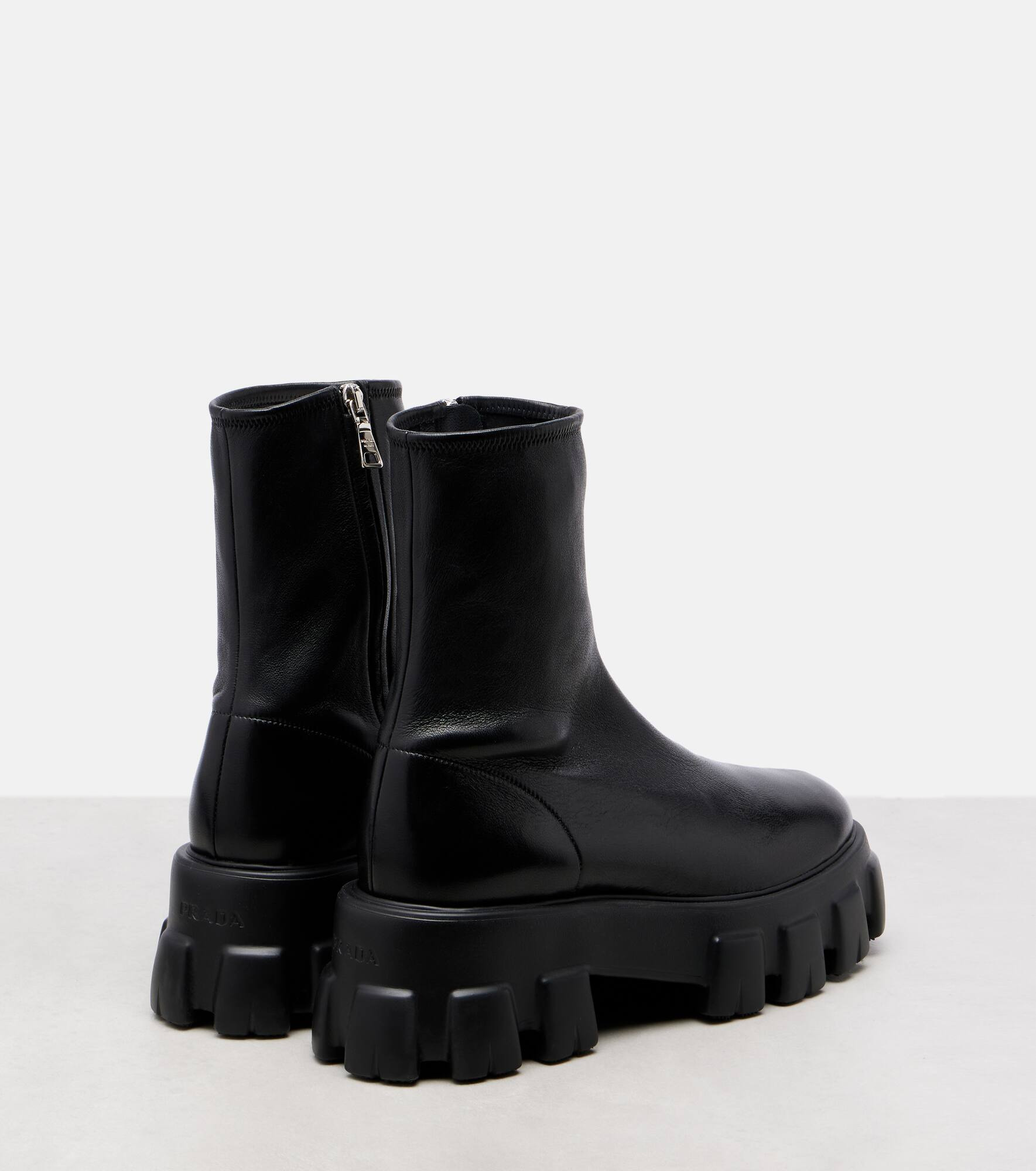 Monolith leather ankle boots - 2