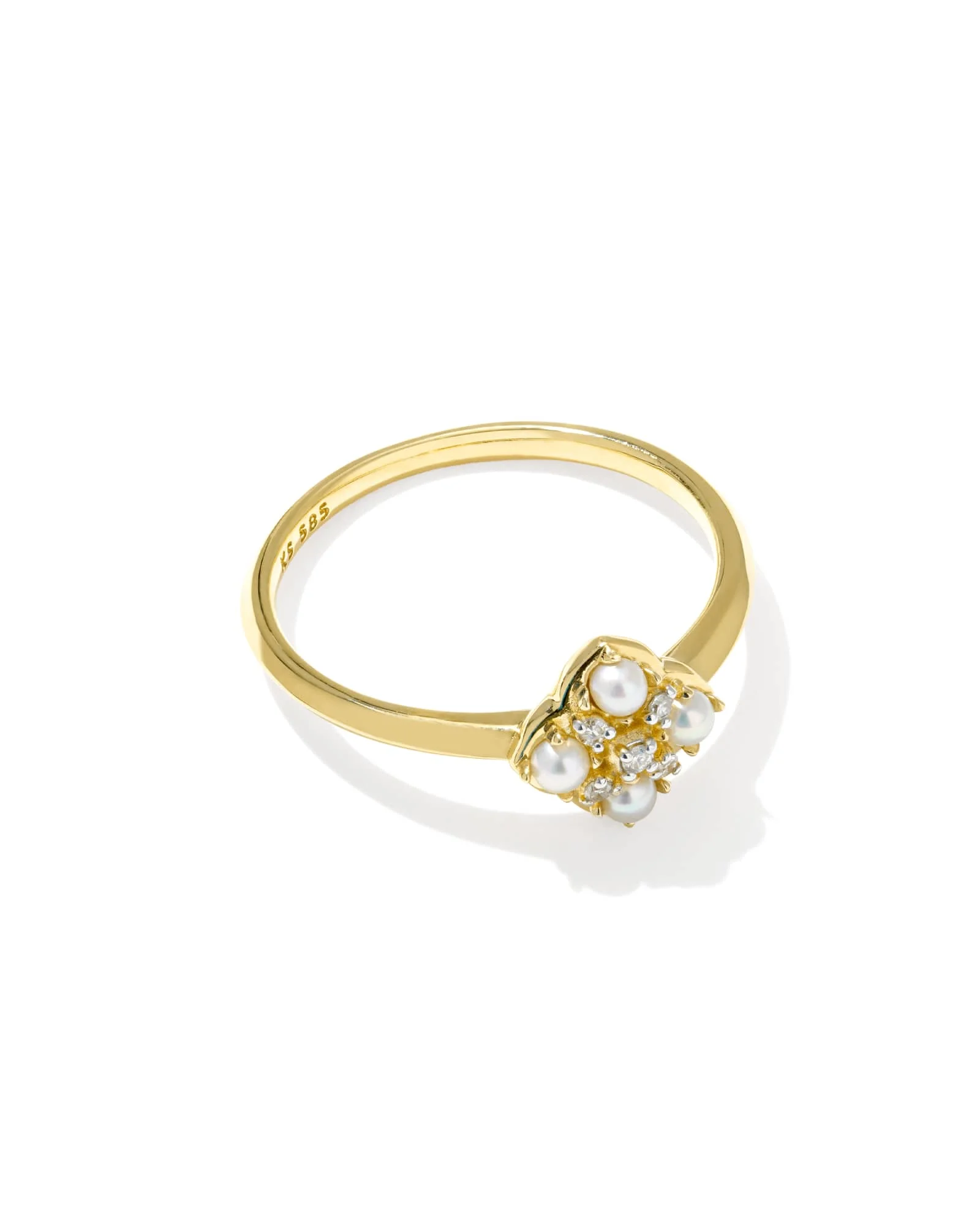 Dira Luxe 14k Yellow Gold Band Ring - 1