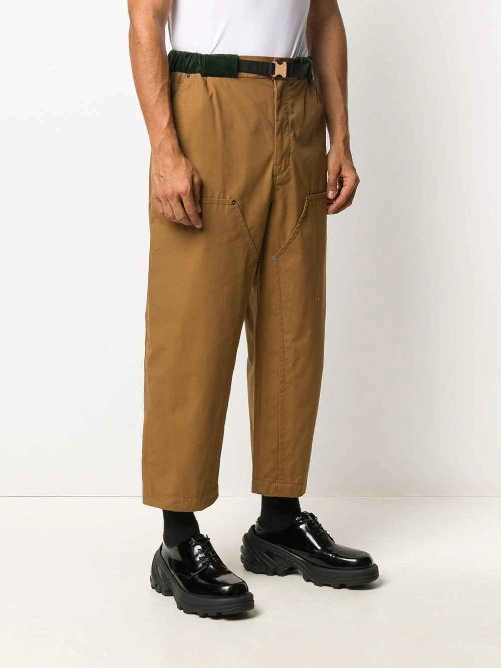 cropped straight-leg trousers - 3