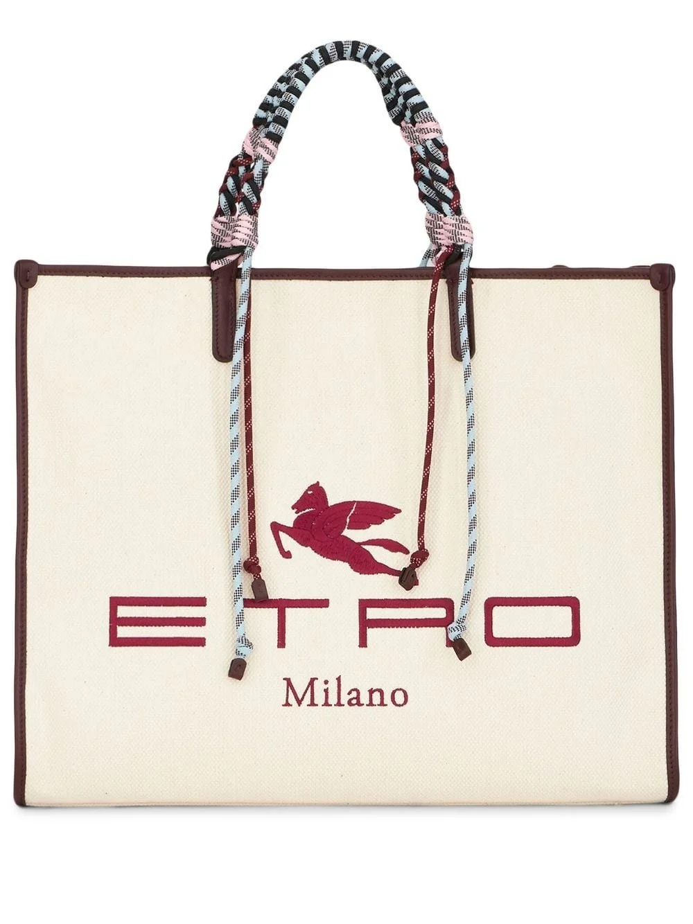 logo-embroidered tote bag - 1