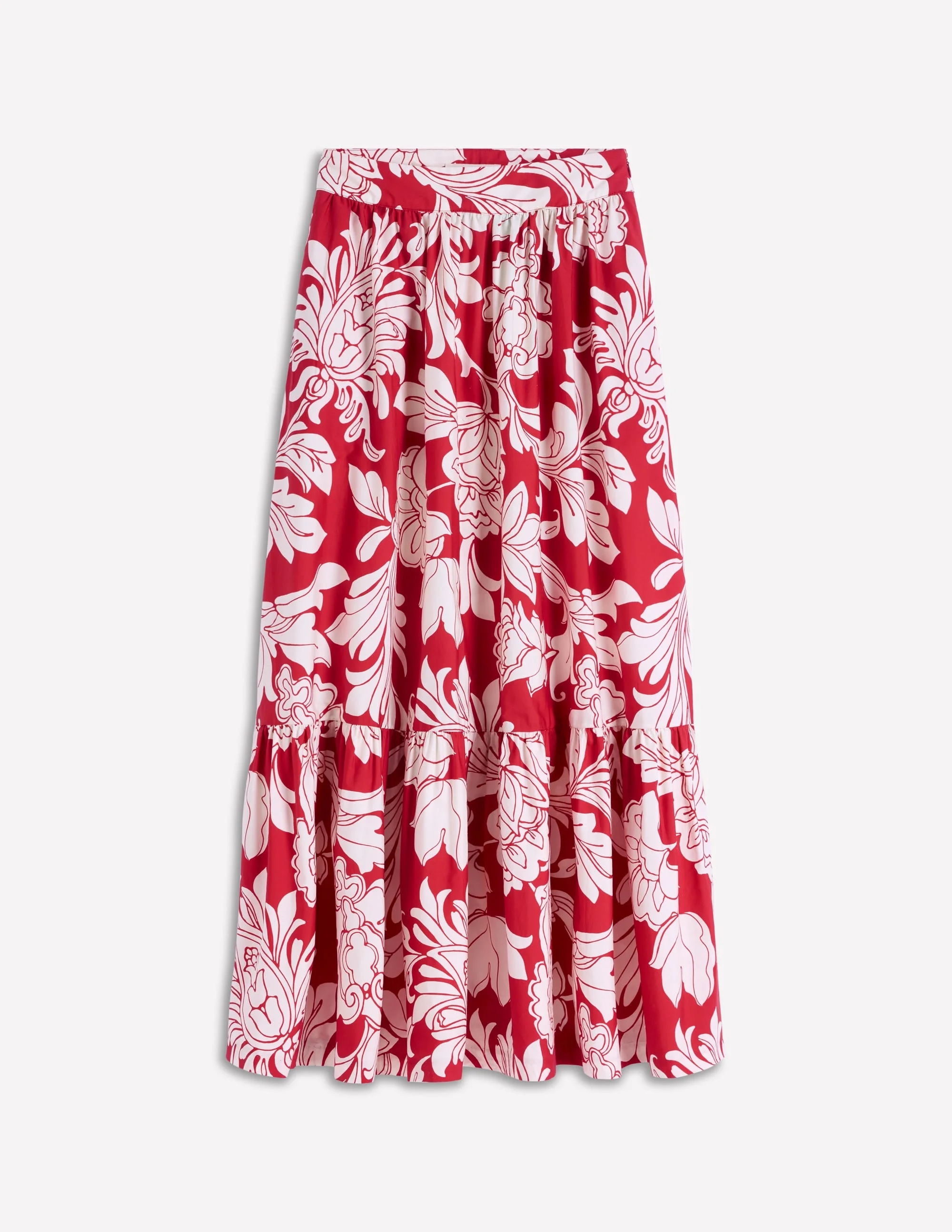 Abigail Poplin Maxi Skirt-Botanical Flourish - 1