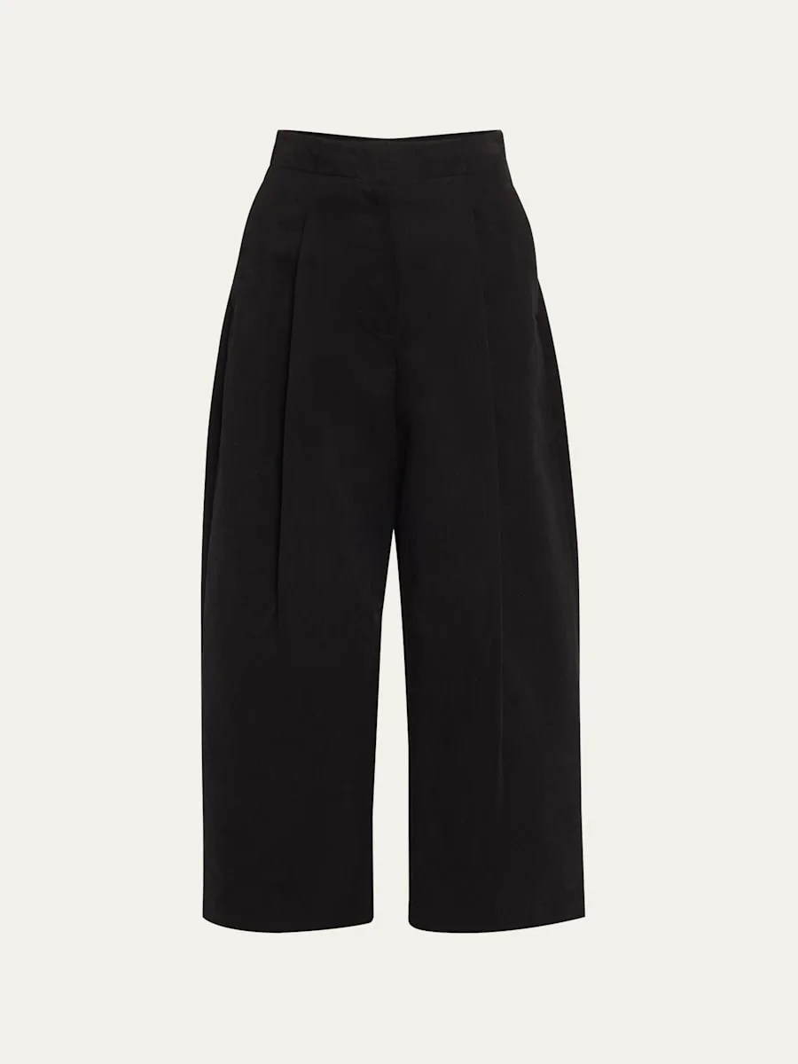 Deep Pleat Volume Ankle Pants - 1