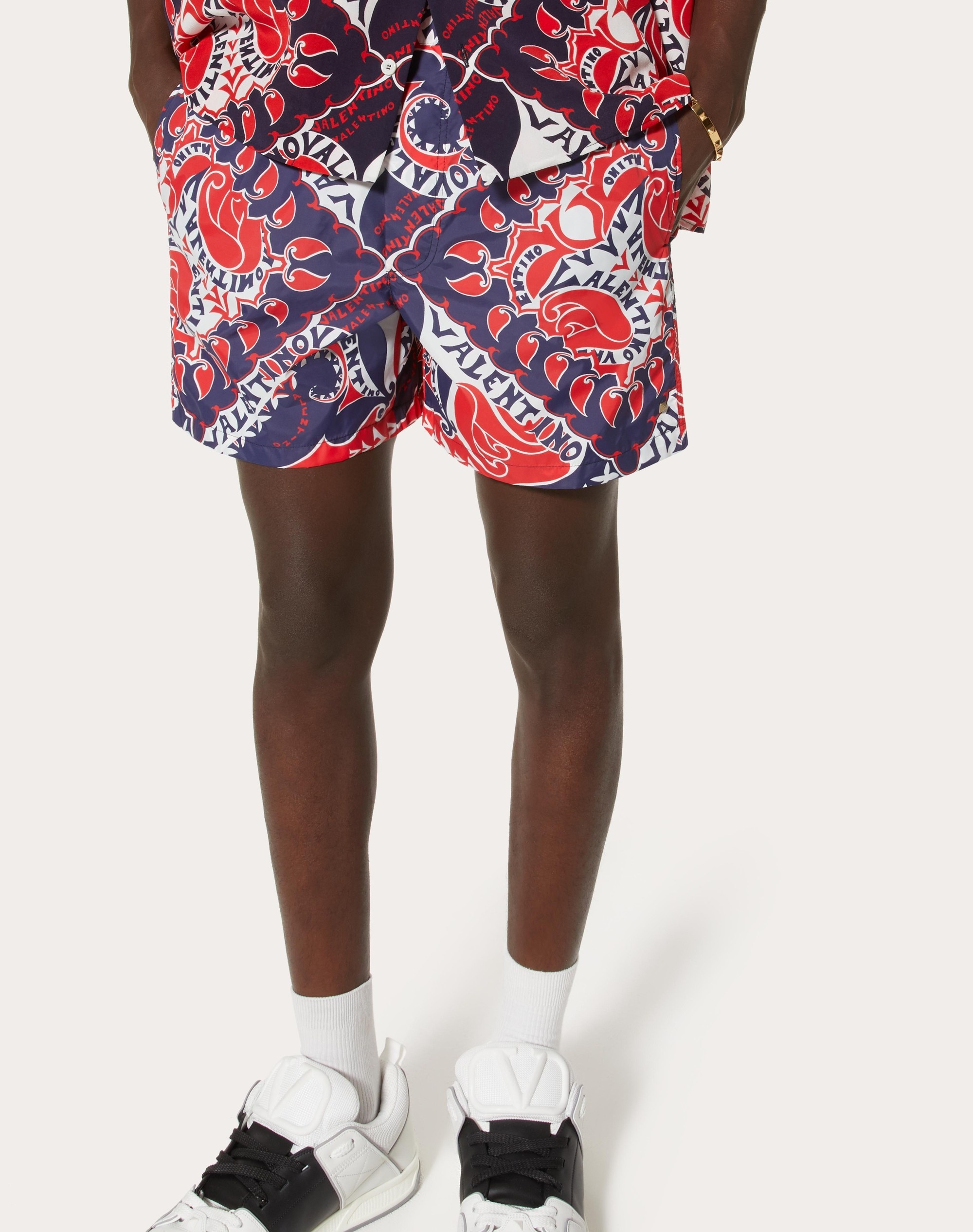 ARCHIVE MANIFESTO BANDANA PRINT NYLON SWIMSUIT - 5