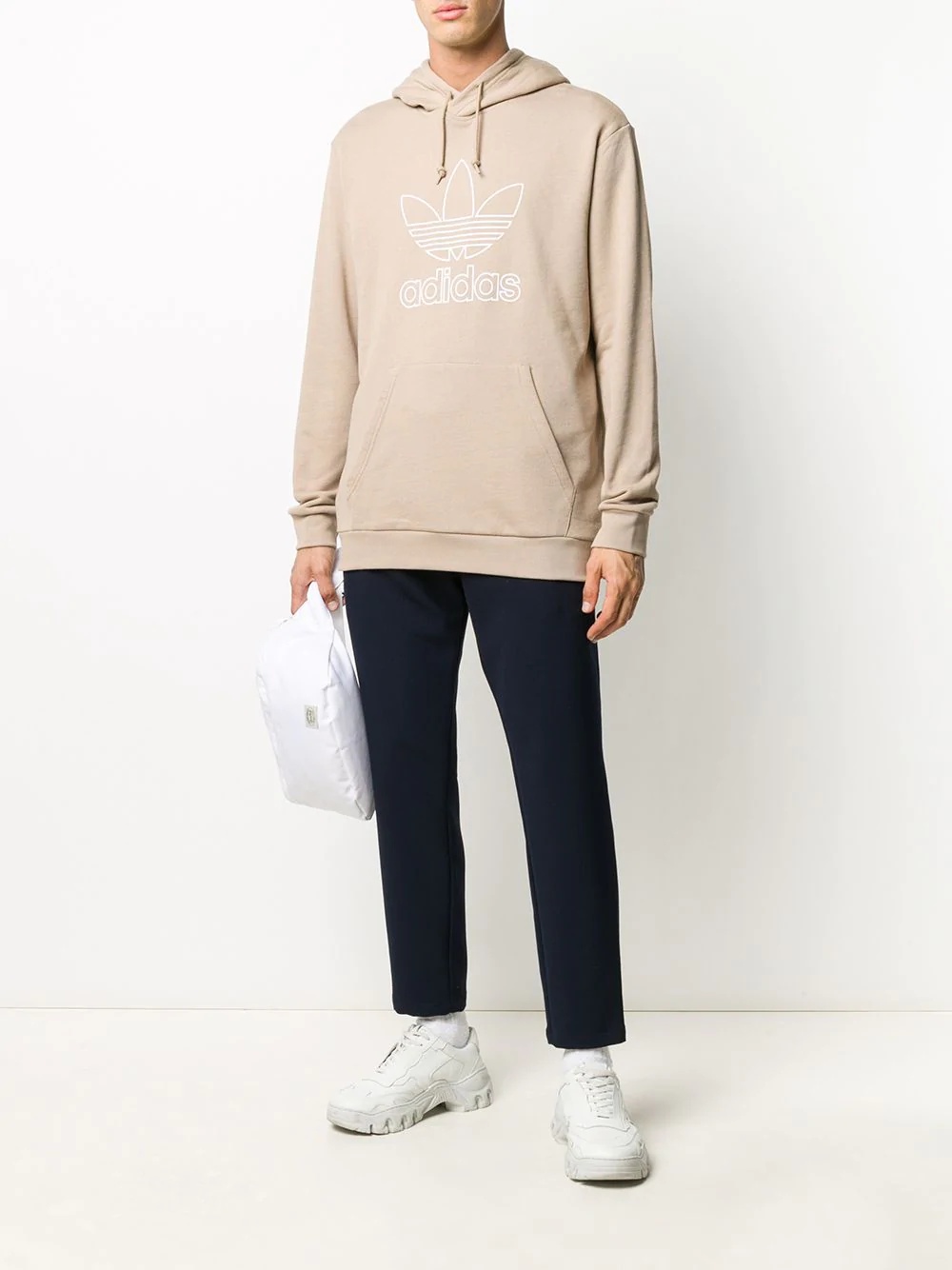 beige logo hoodie - 2