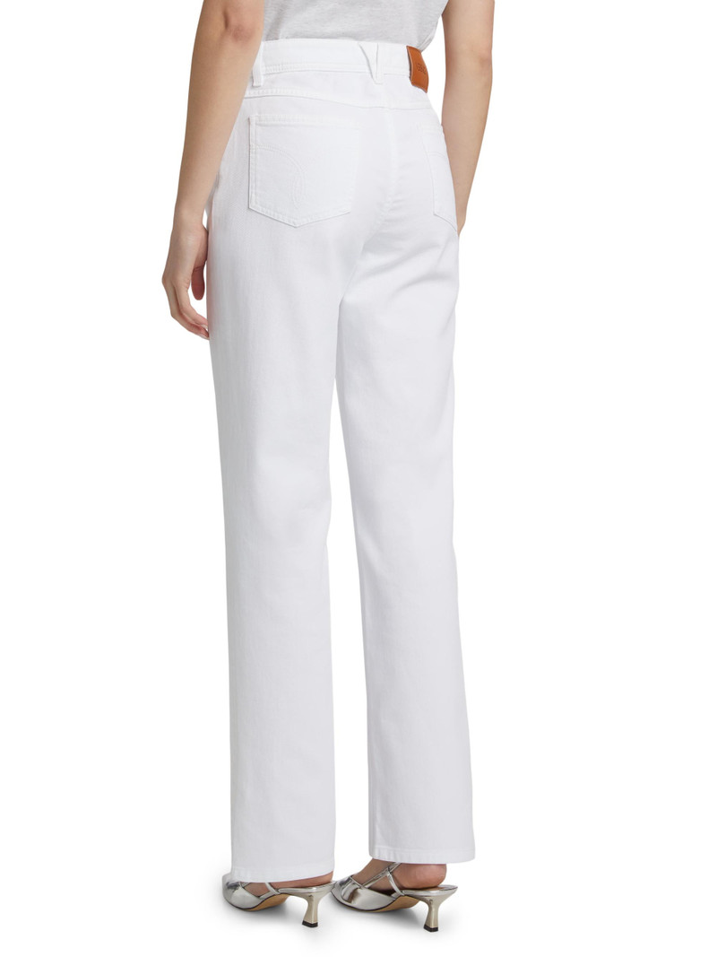 Women's Washed Slim-Fit Jeans - White 5