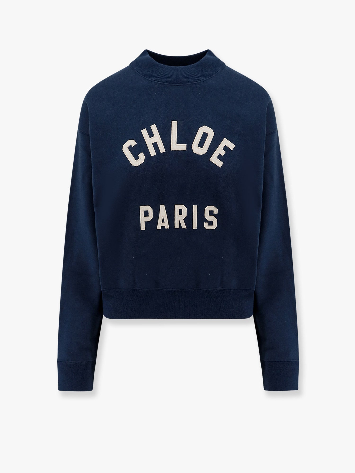 CHLOE' - Cotton sweatshirt with lettering logo - 1
