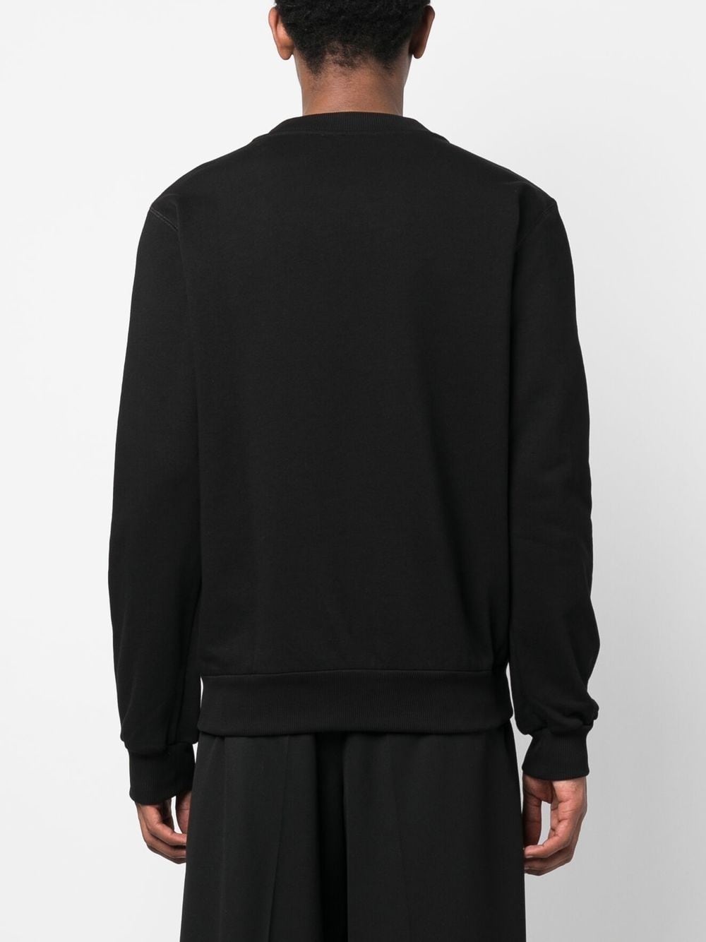logo-embroidered cotton sweatshirt - 4