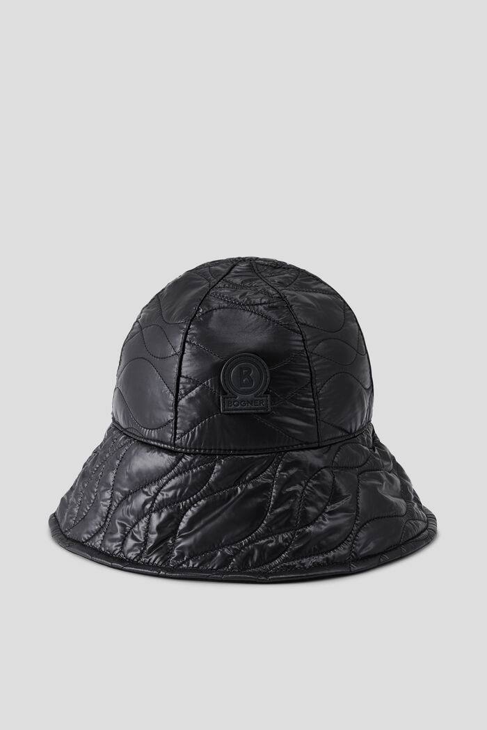 Nalie Quilted bucket hat in Black - 1