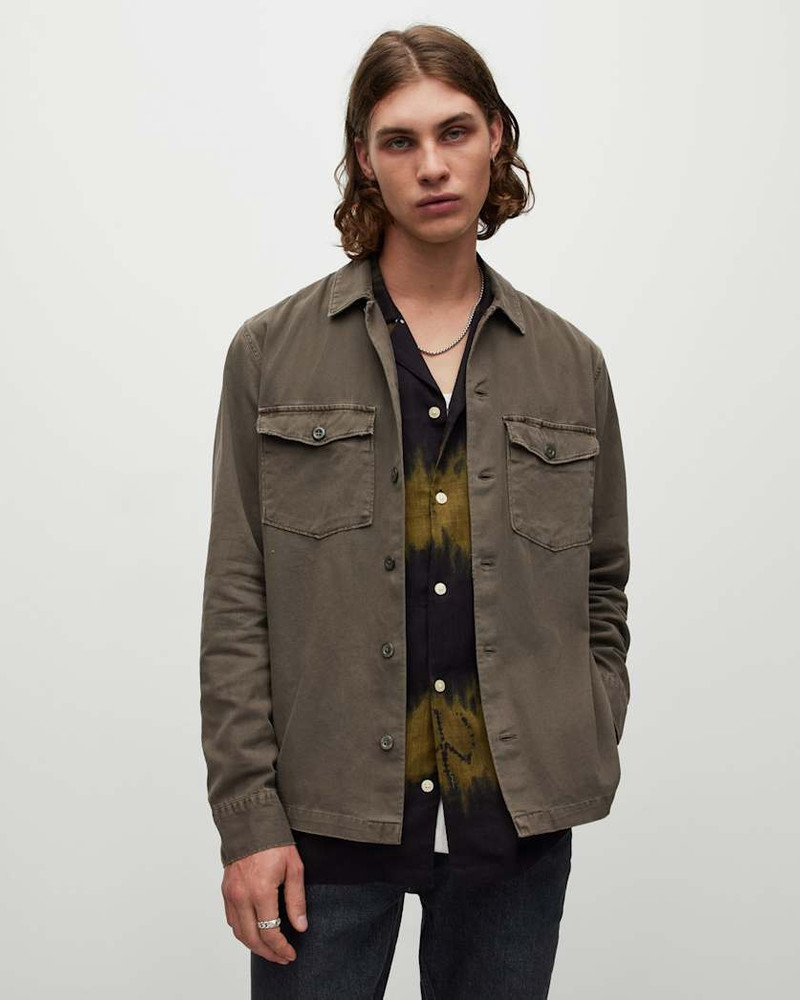 ALLSAINTS SPOTTER LONG SLEEVE MILITARY OVERSHIRT outlook
