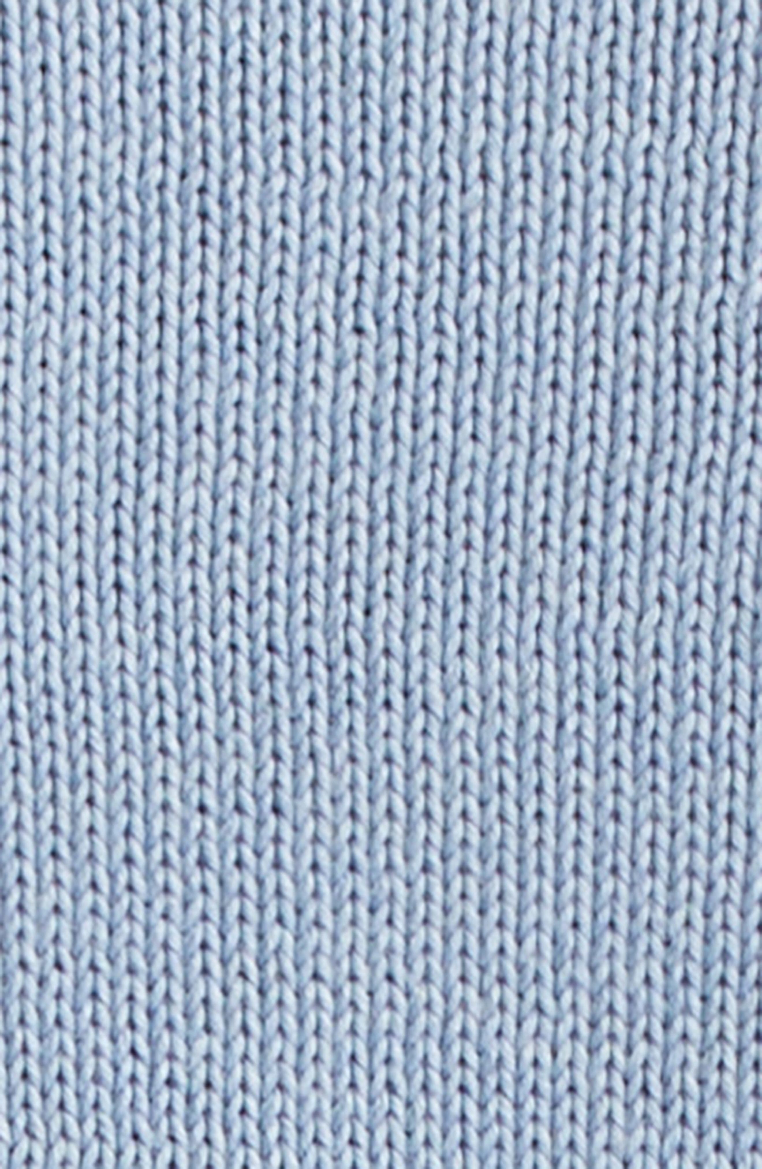 McQueen Distressed Skull Crewneck Sweater in Shirting Blue at Nordstrom - 6