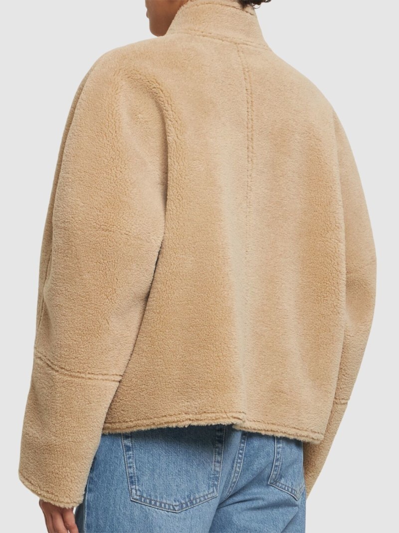 LOW CLASSIC Faux shearling reversible short coat